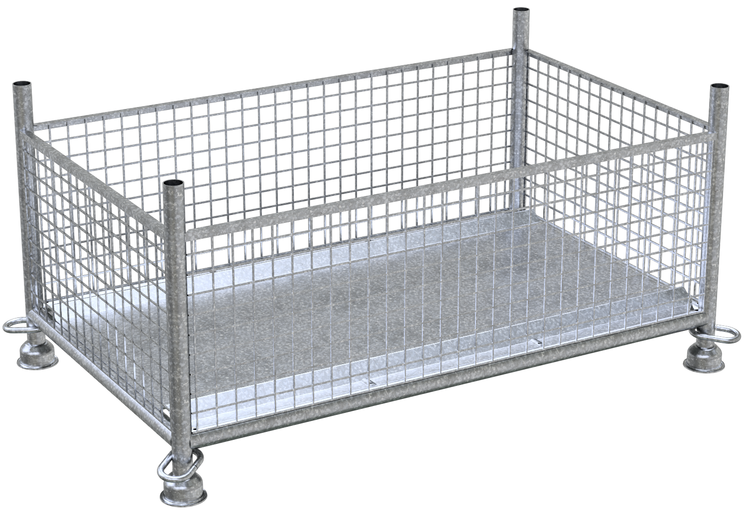 Gitterboxpalette in 1,50 m x 0,87 m x 0,50 m