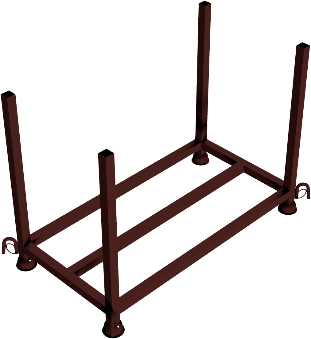 Stapelpalette für Fußplatten 1,30 m x 0,63 m x 0,90 m