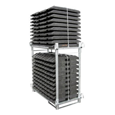 Transport- und Lagerpalette für Fußplatten