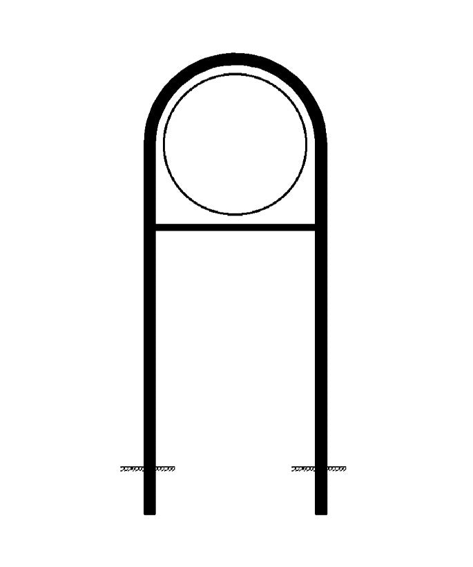 Rohrrahmen für Ronde mit 2 Standrohren