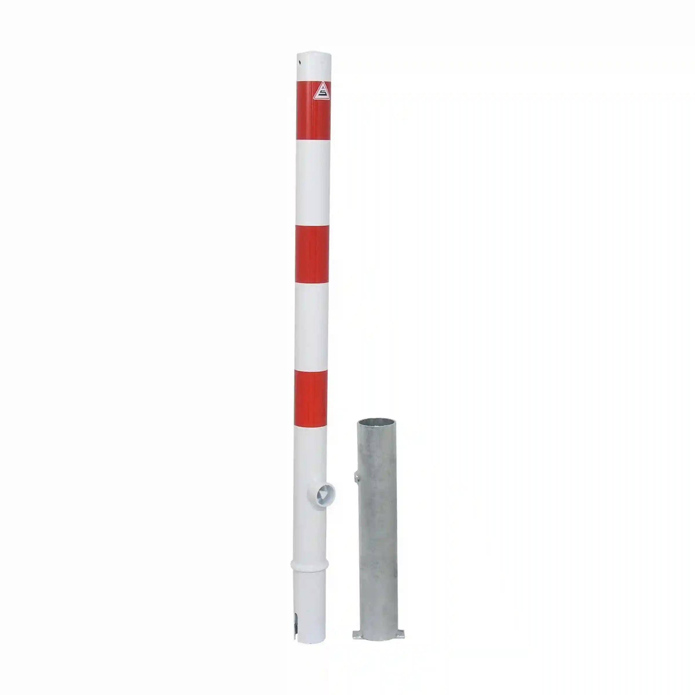 Absperrpfosten, Ø 60 mm, herausnehmbar, mit Dreikantverschluss