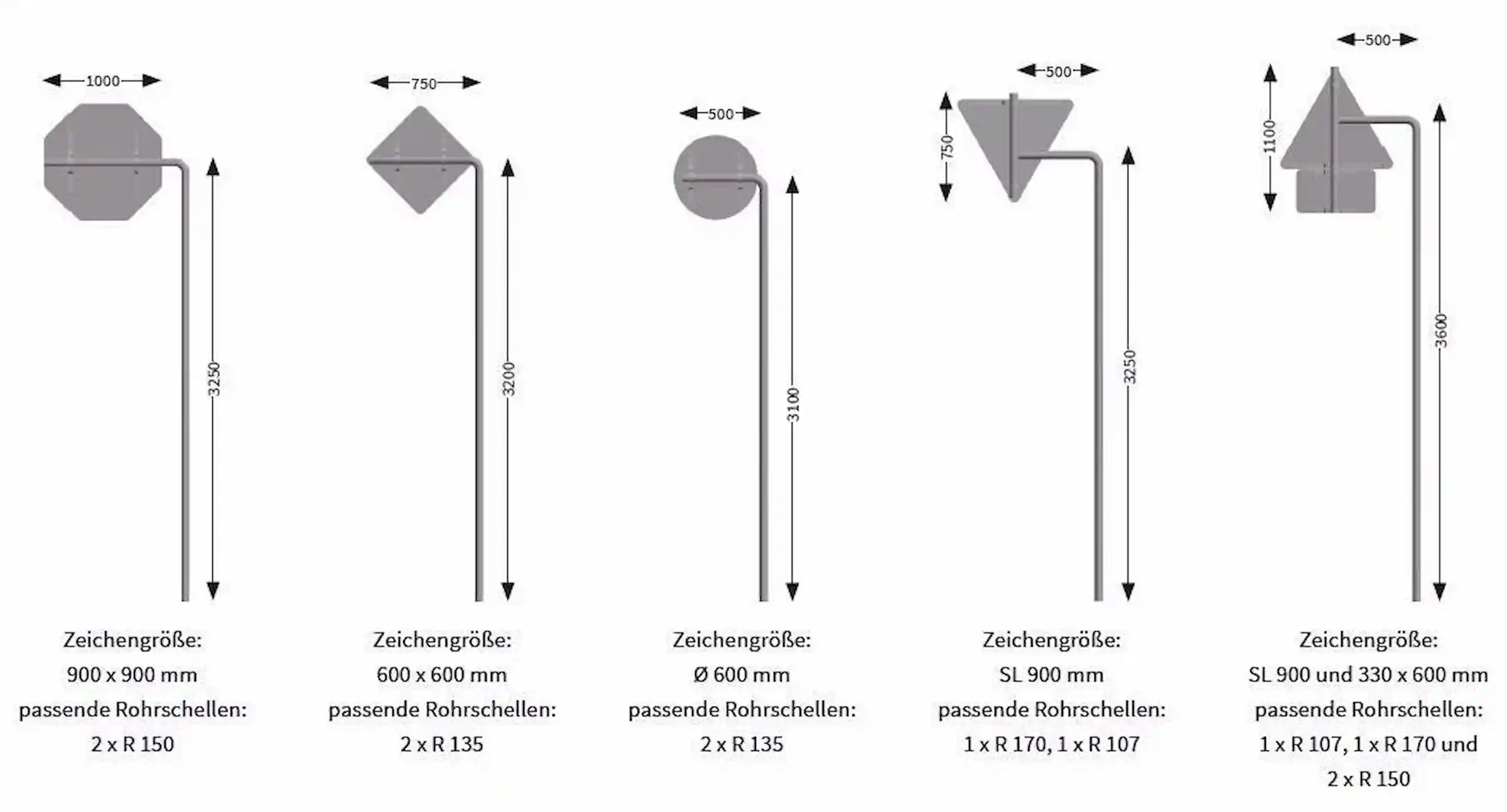Ausleger-Rohrpfosten