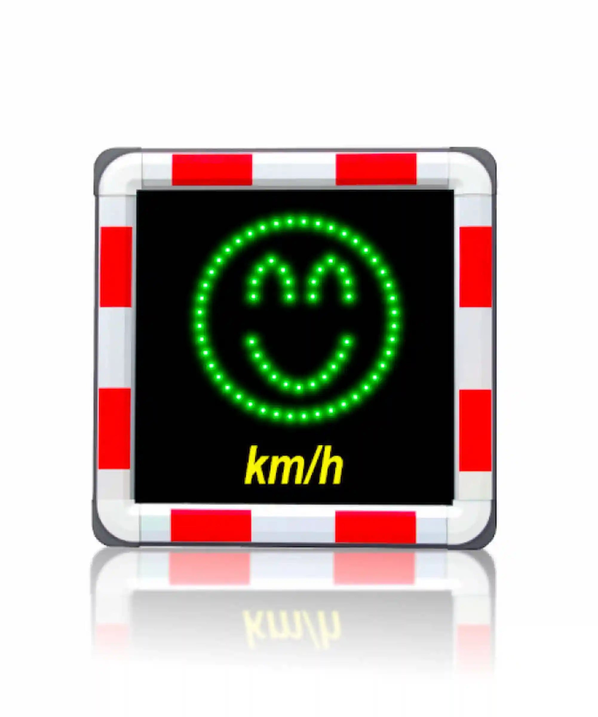 Geschwindigkeits-Warnanzeige "Emotica Pocket" mit Stromanschluss zur stationären Montage