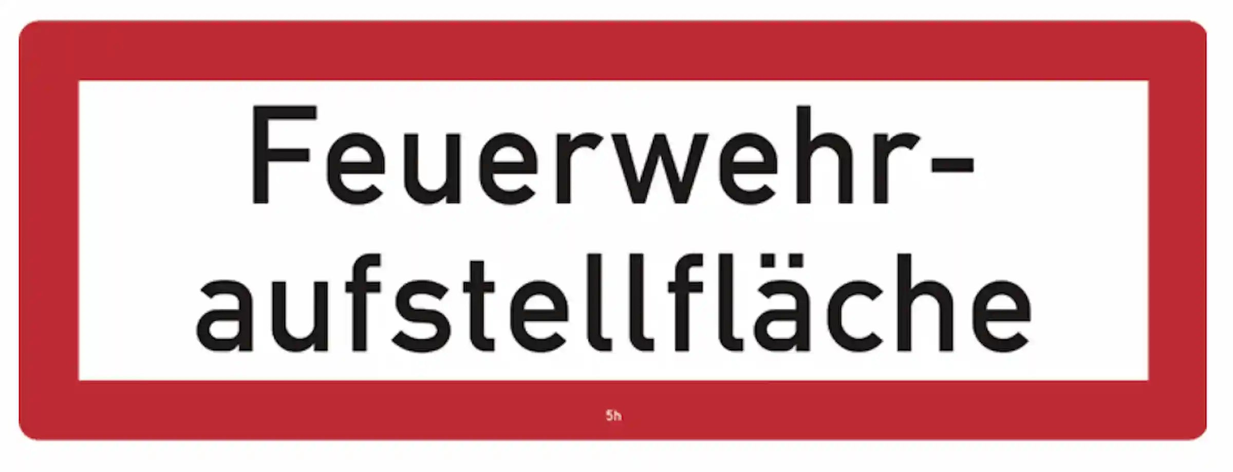 Hinweisschild Brandschutz: Feuerwehrstellfläche