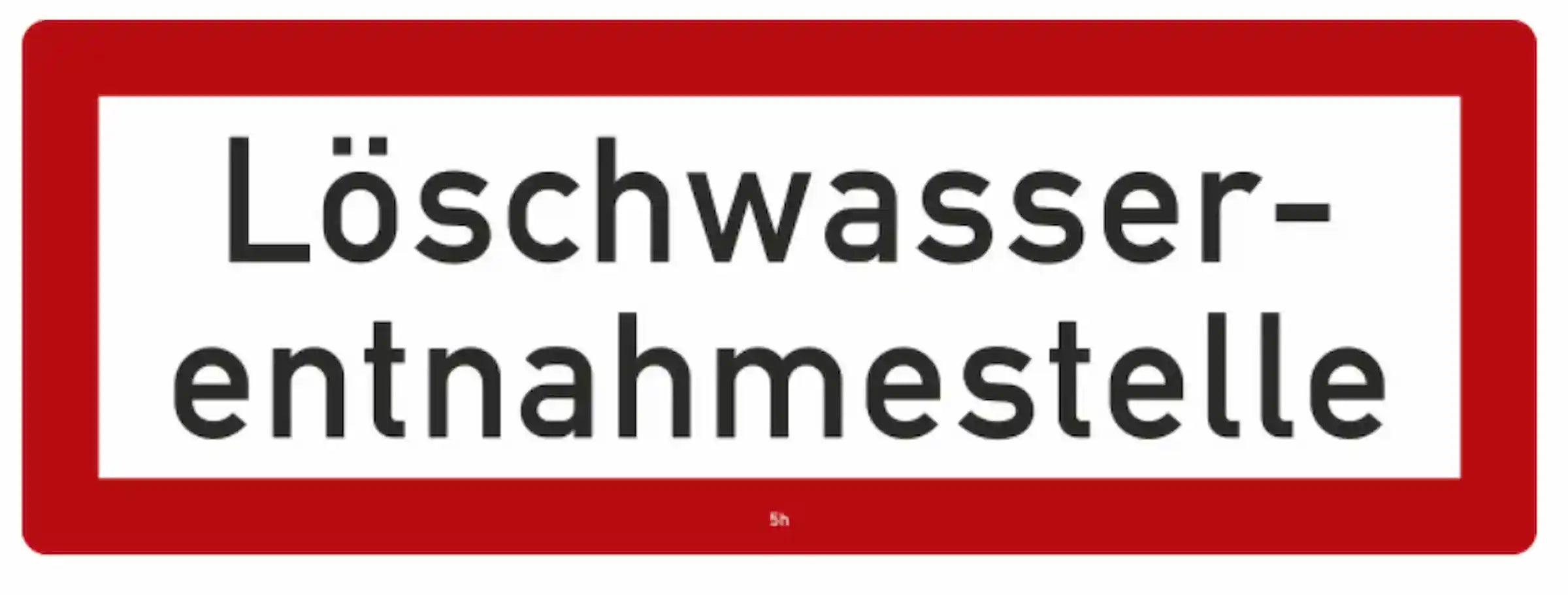 Hinweisschild Brandschutz: Löschwasserentnahmestelle