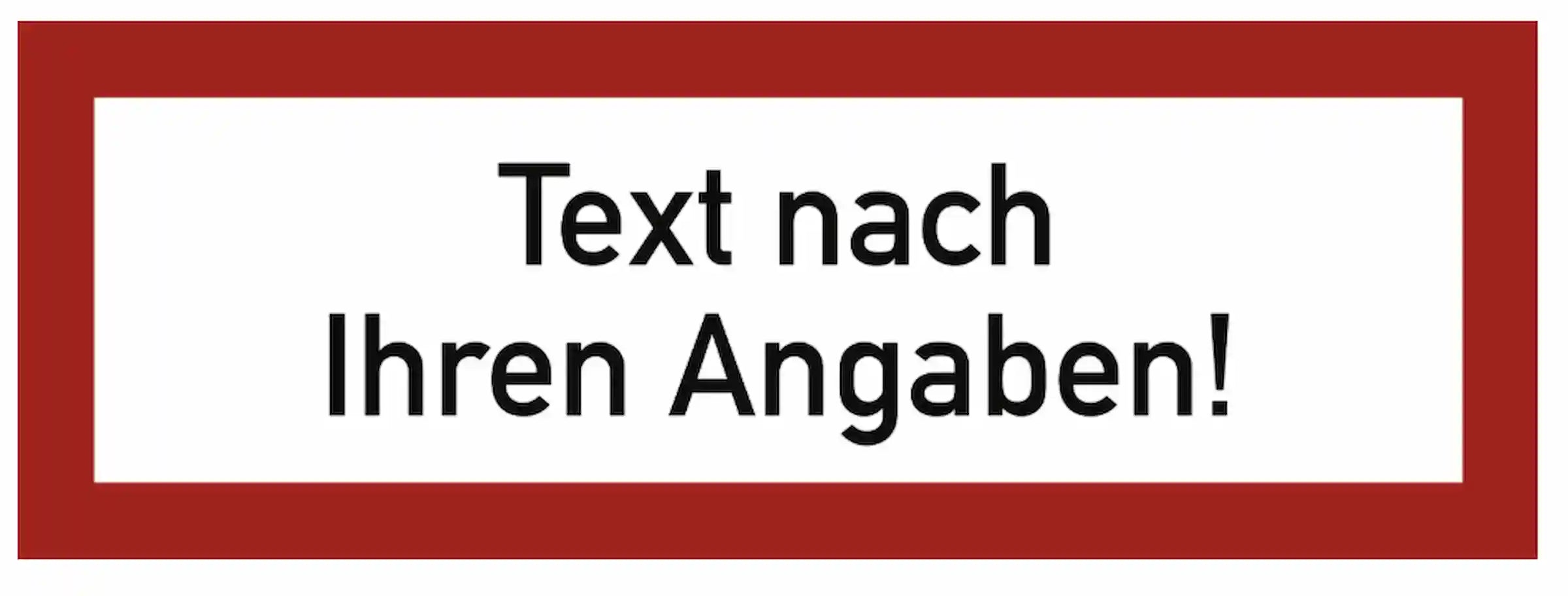Hinweisschild Brandschutz mit individuellem Text