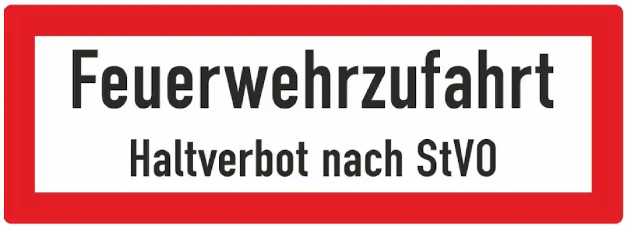 Hinweisschild Brandschutz: Feuerwehrzufahrt "Haltverbot nach StVO"