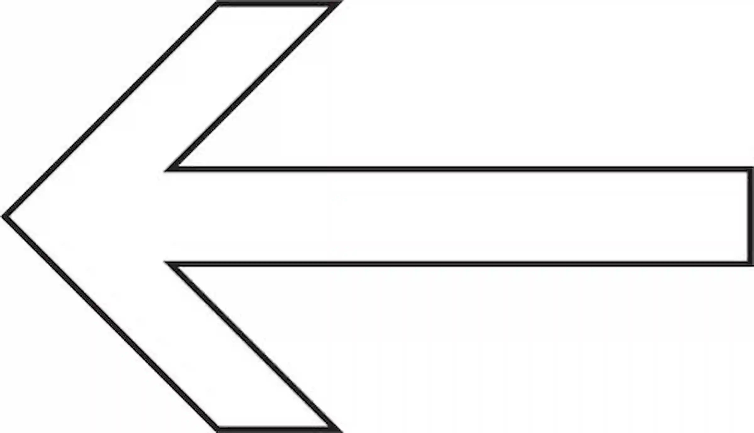 Gestanzter Folienpfeil