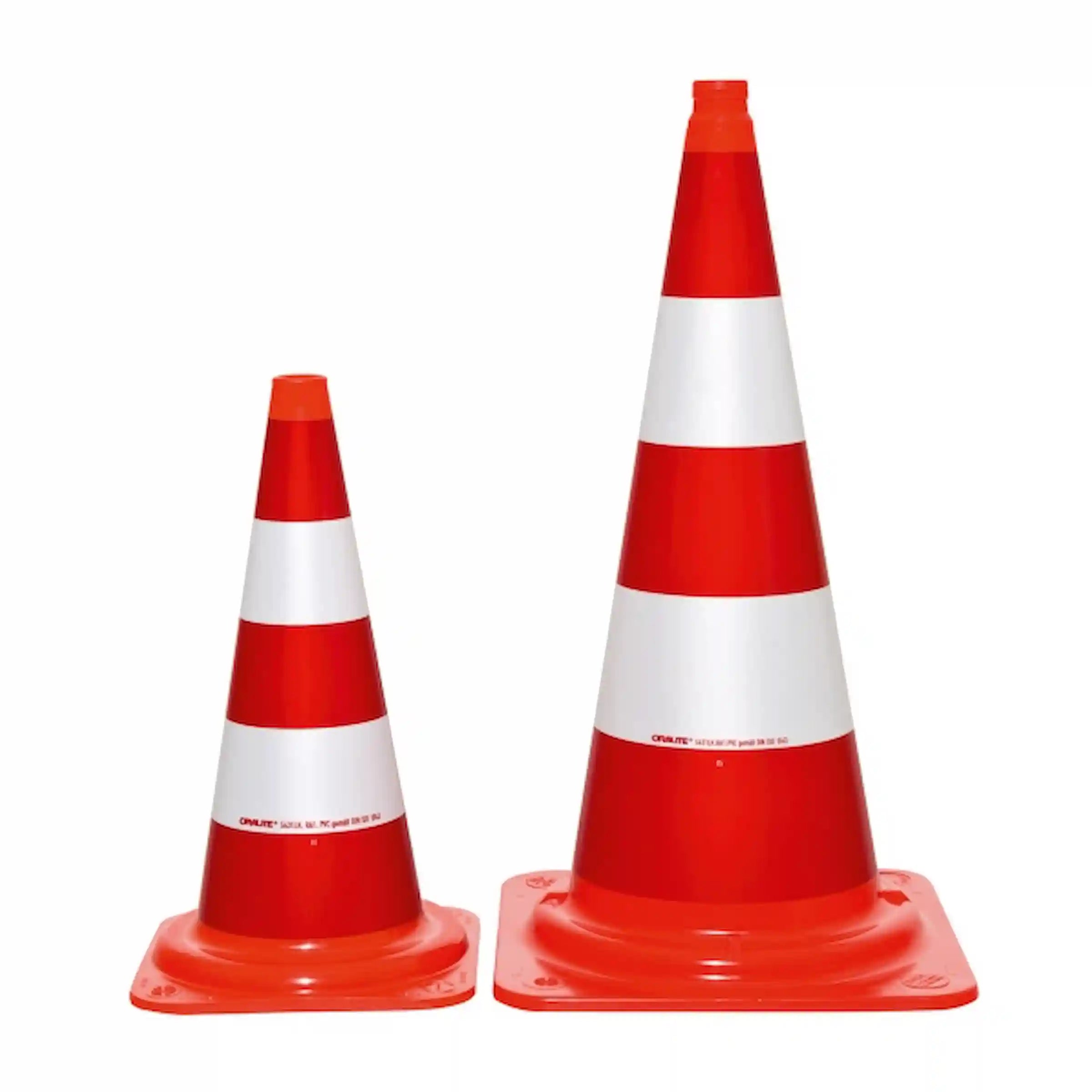 Reflektierender MORION-Leitkegel – ideal für Markier- und Mäharbeiten.