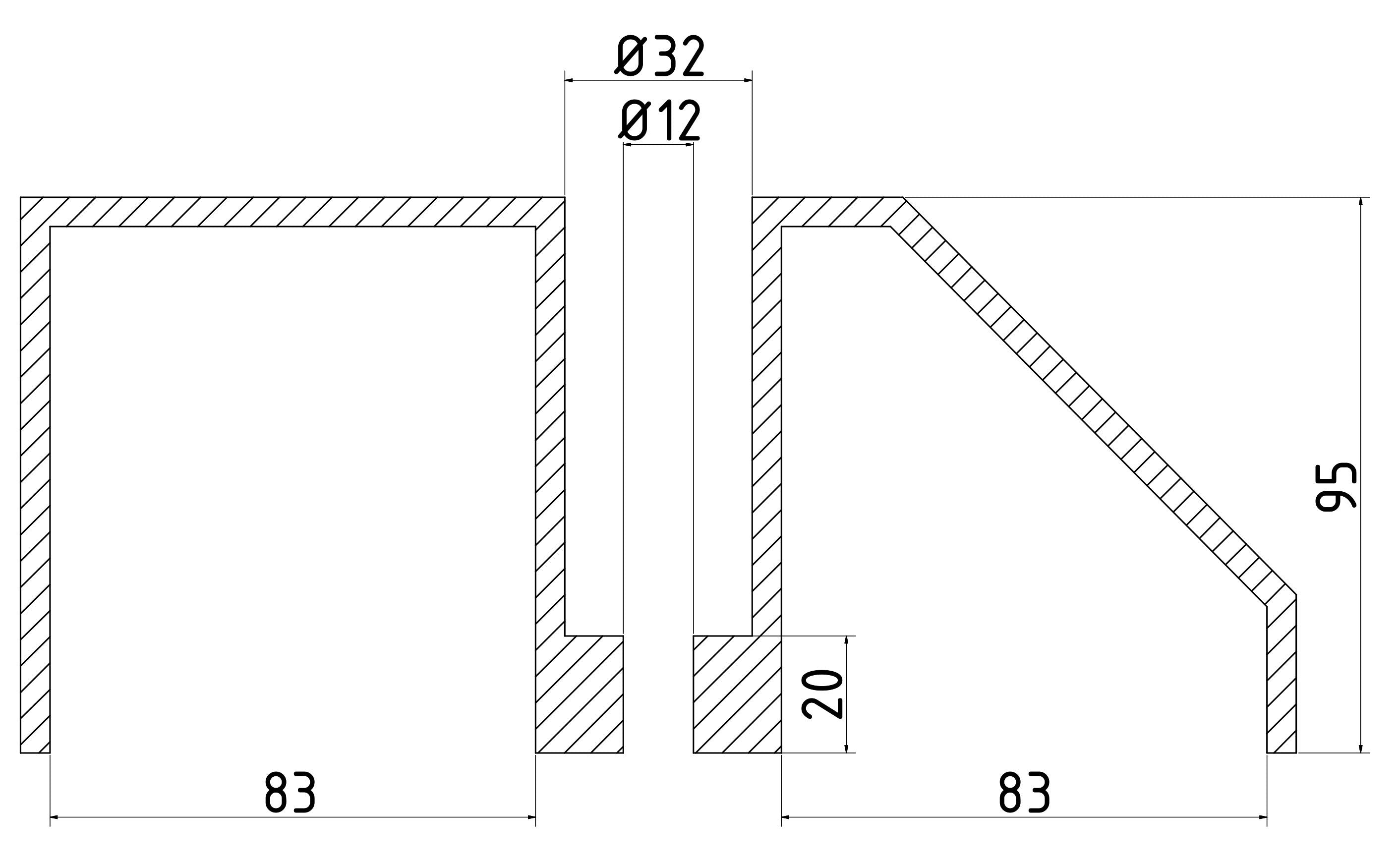 Park- und Leitschwelle, 0,55 m