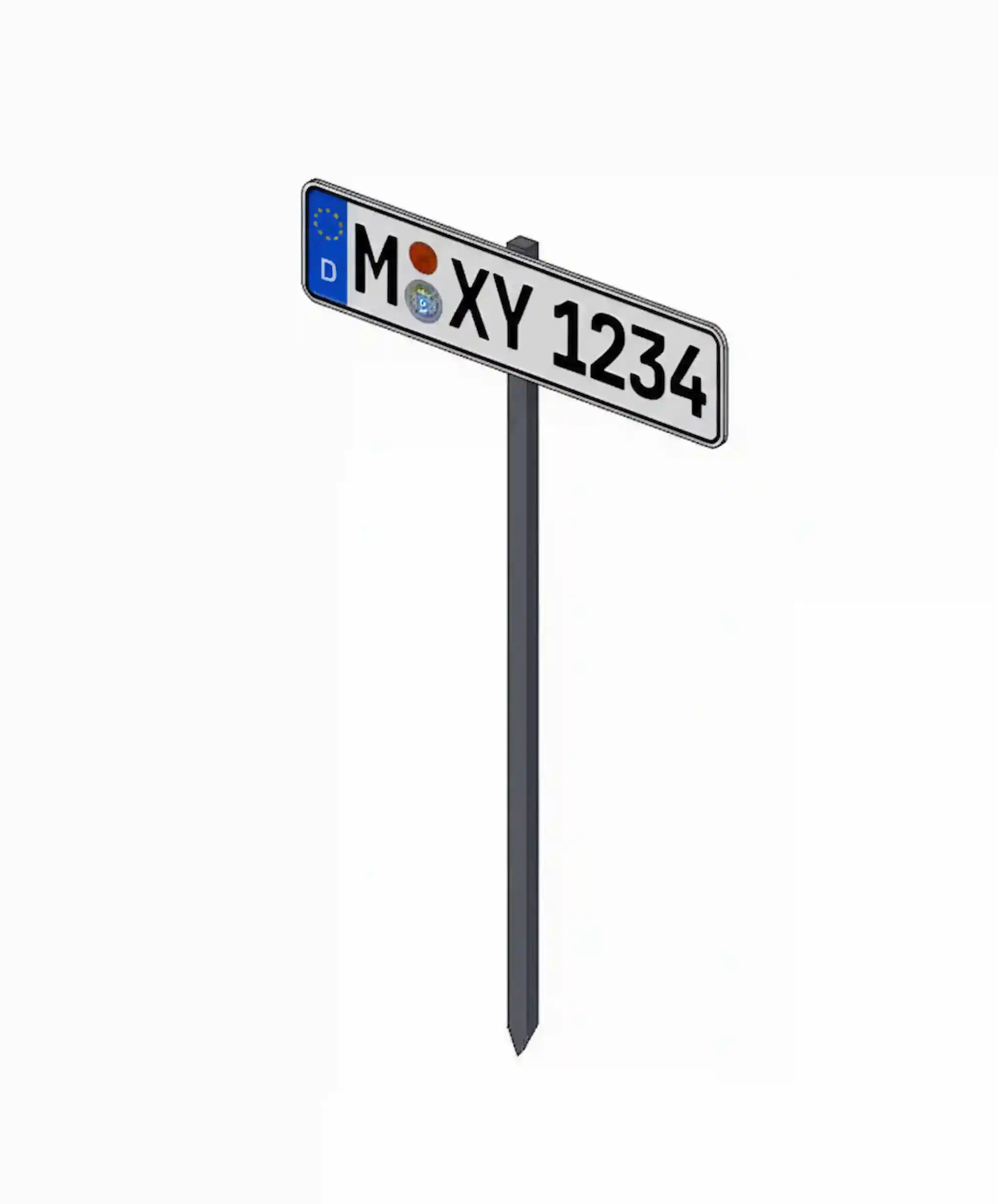 Nummernschild- bzw. Parkplatzreservierungsschild-Befestigung