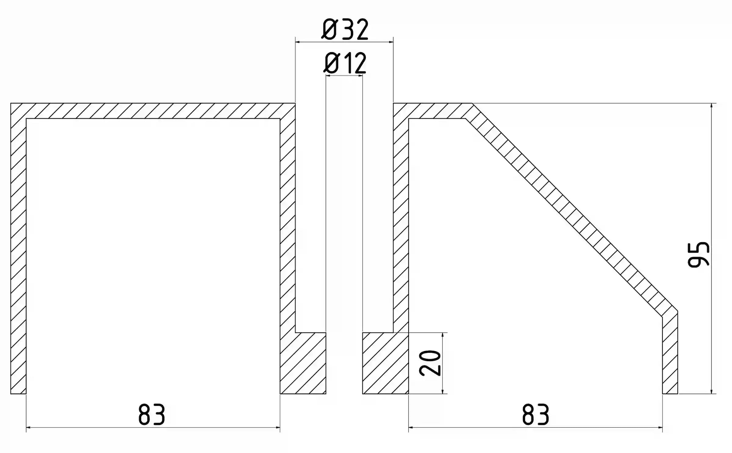 Park- und Leitschwelle, 0,55 m