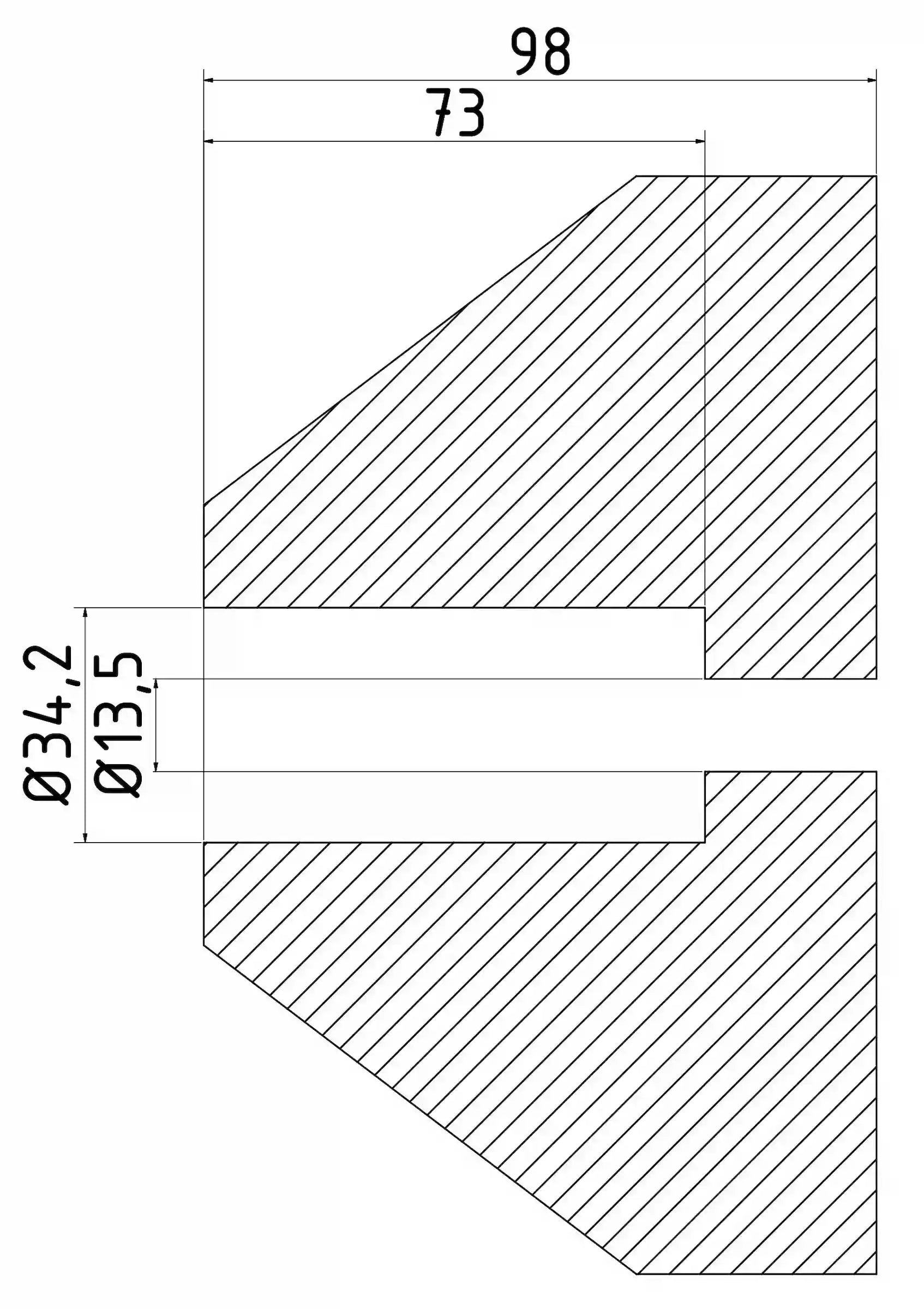 Park- und Leitschwelle, 1,65 m