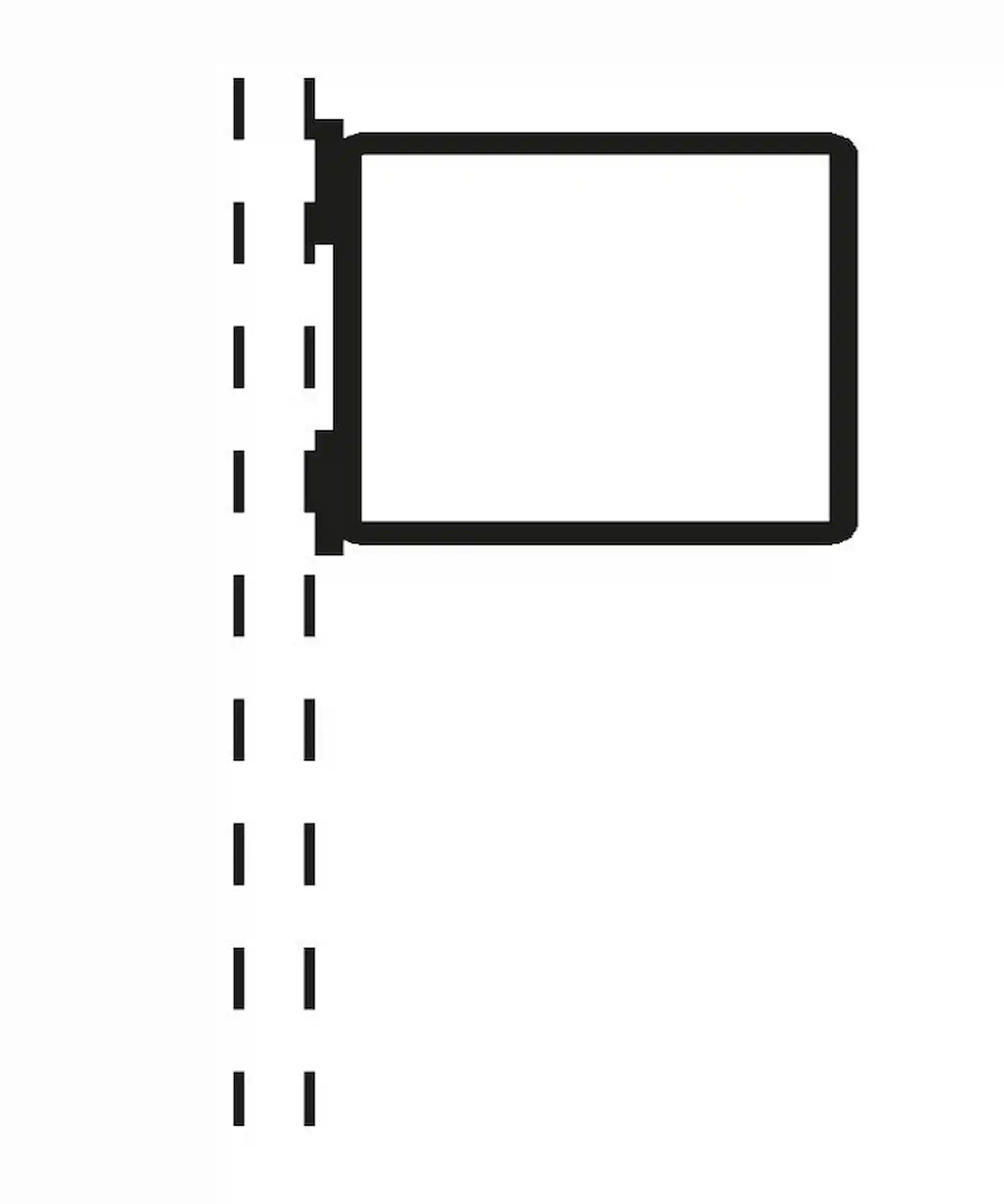 Rohrrahmen Rechteck (quer) mit Schellenbefestigung