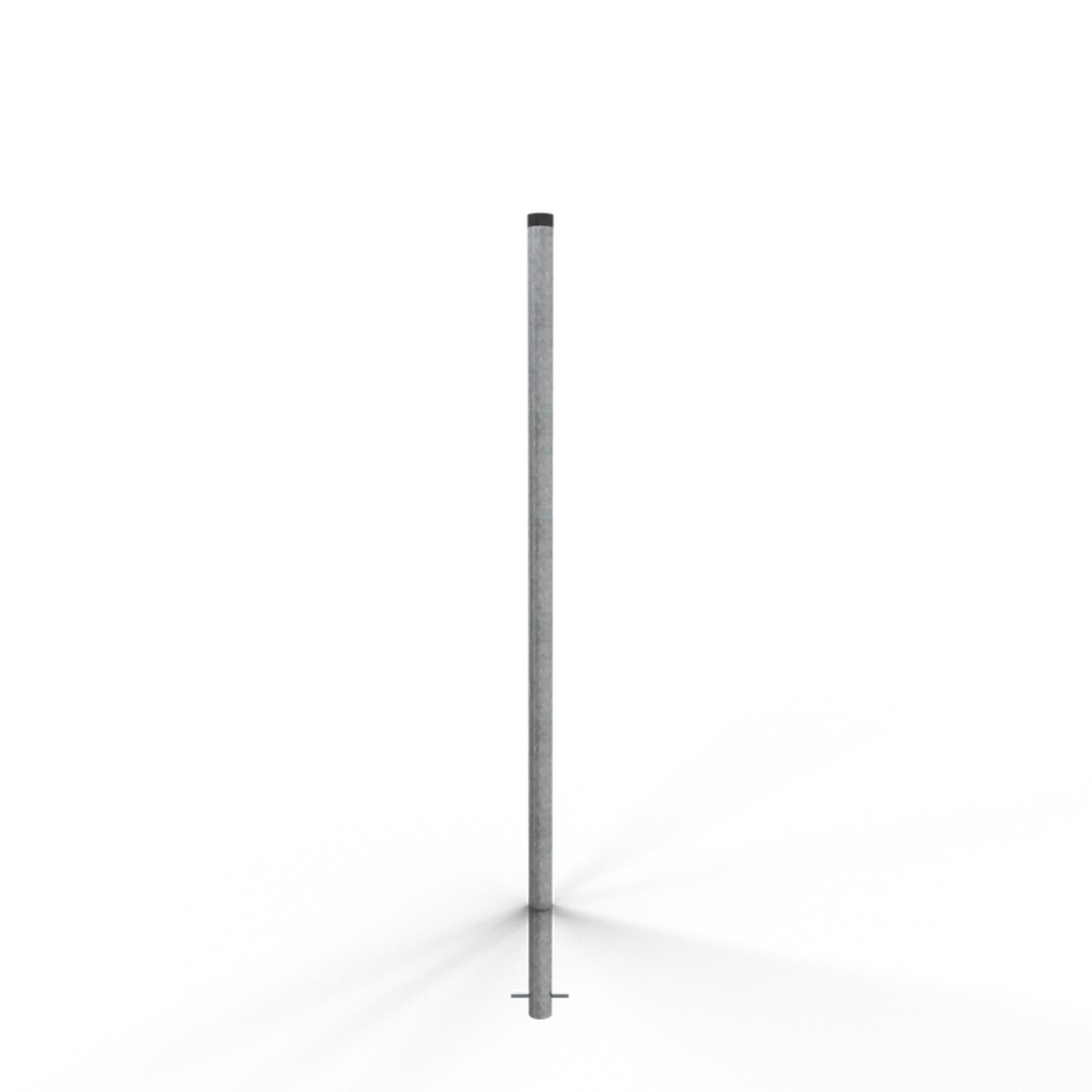 Rohrpfosten aus Stahl (inkl. Erdanker und Rohrkappe)