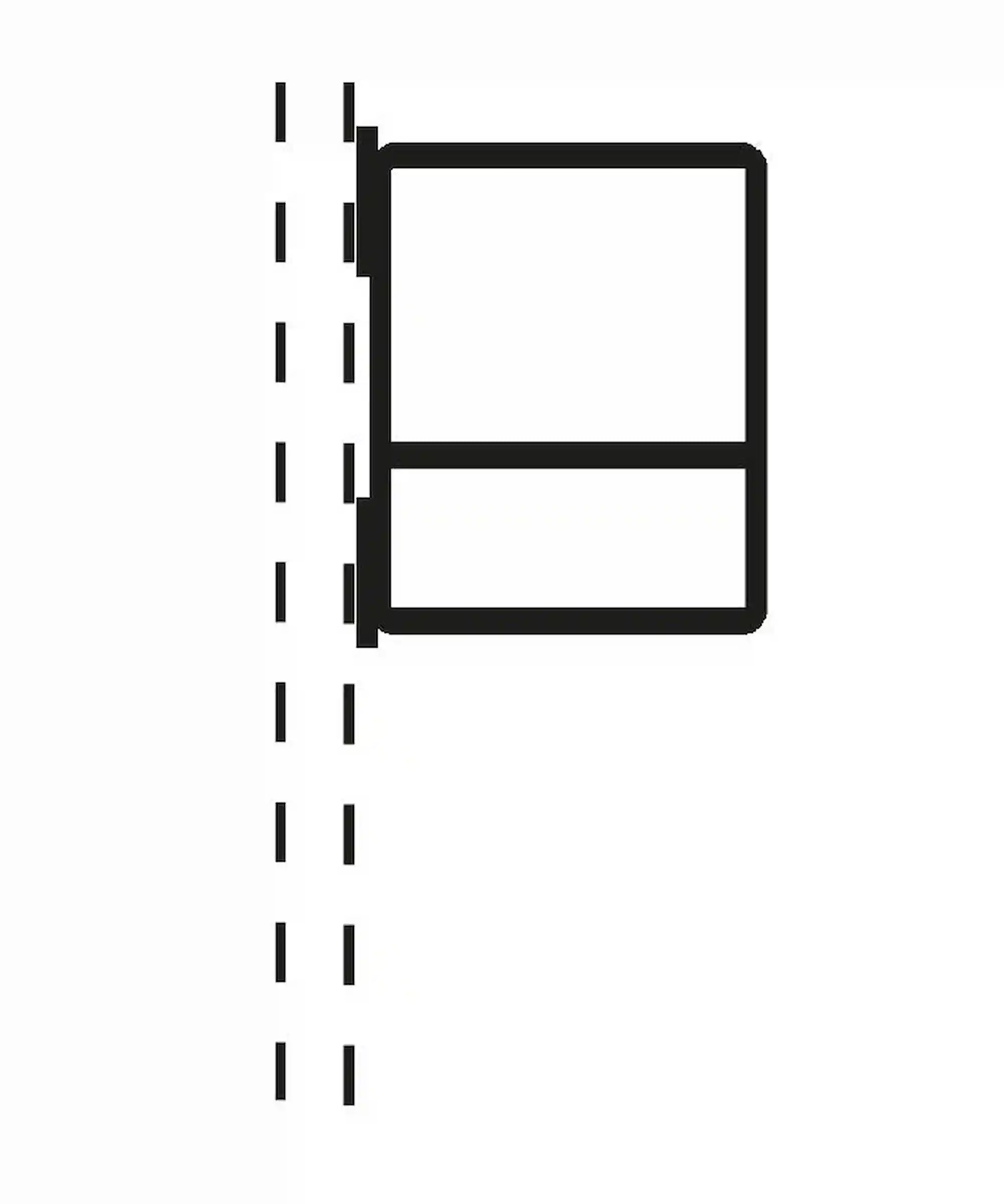 Rohrrahmen für 2 Schilder mit Schellenbefestigung
