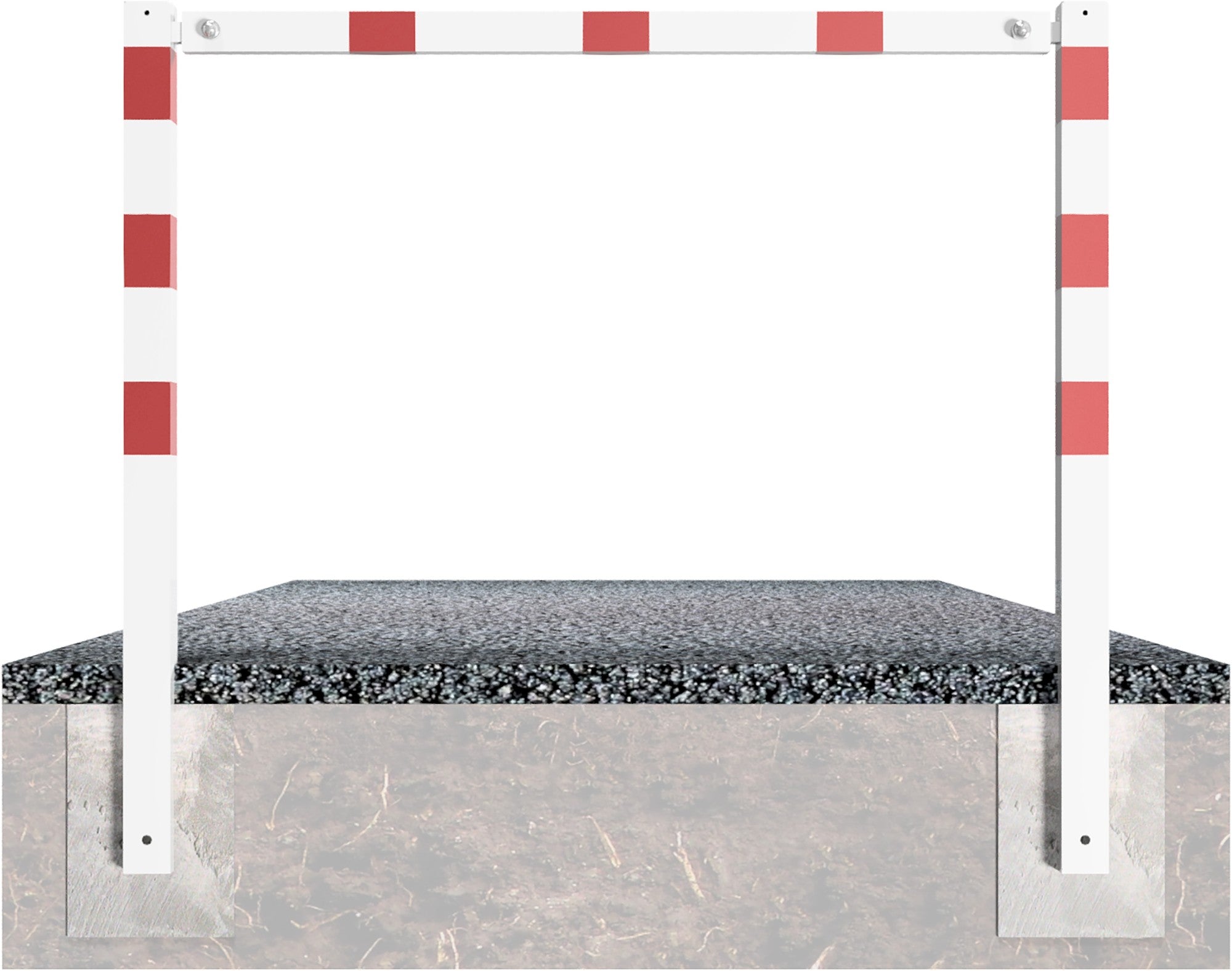 Wegsperre, 70 x 70 mm, ohne Knieholm, Ortsfest