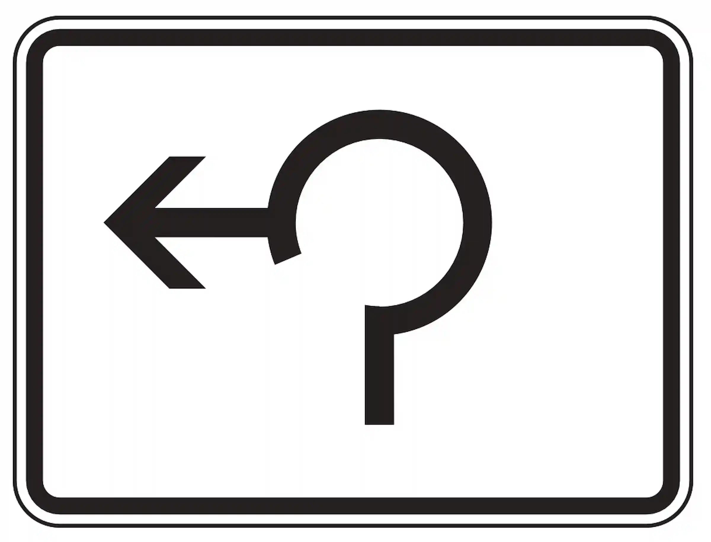 Umleitungsbeschilderung im Dreiviertelkreis