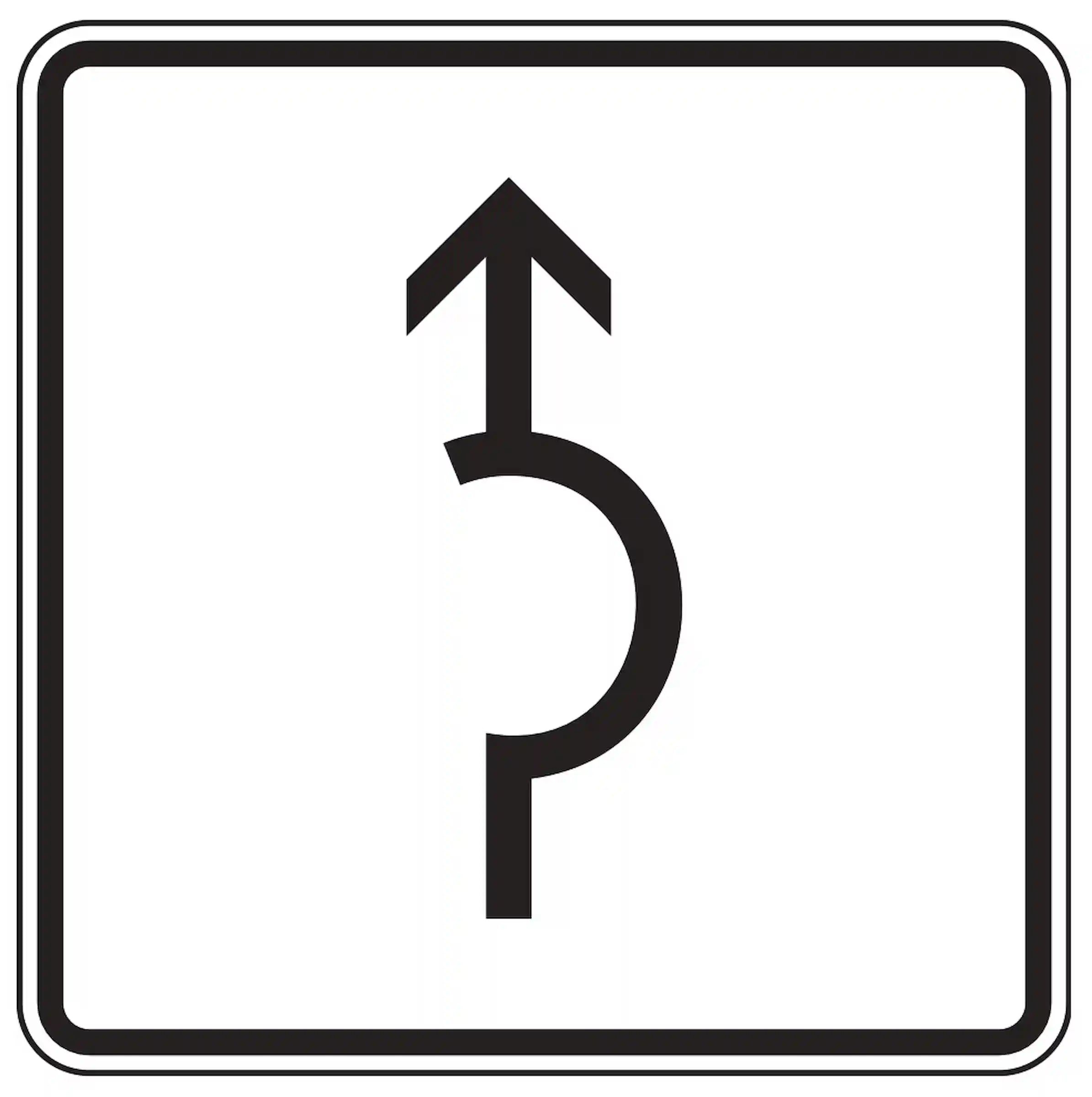 Verkehrszeichen "Umleitungsbeschilderung Halbkreis" - VZ 1000-34