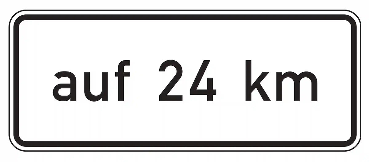 auf 24 Kilometer