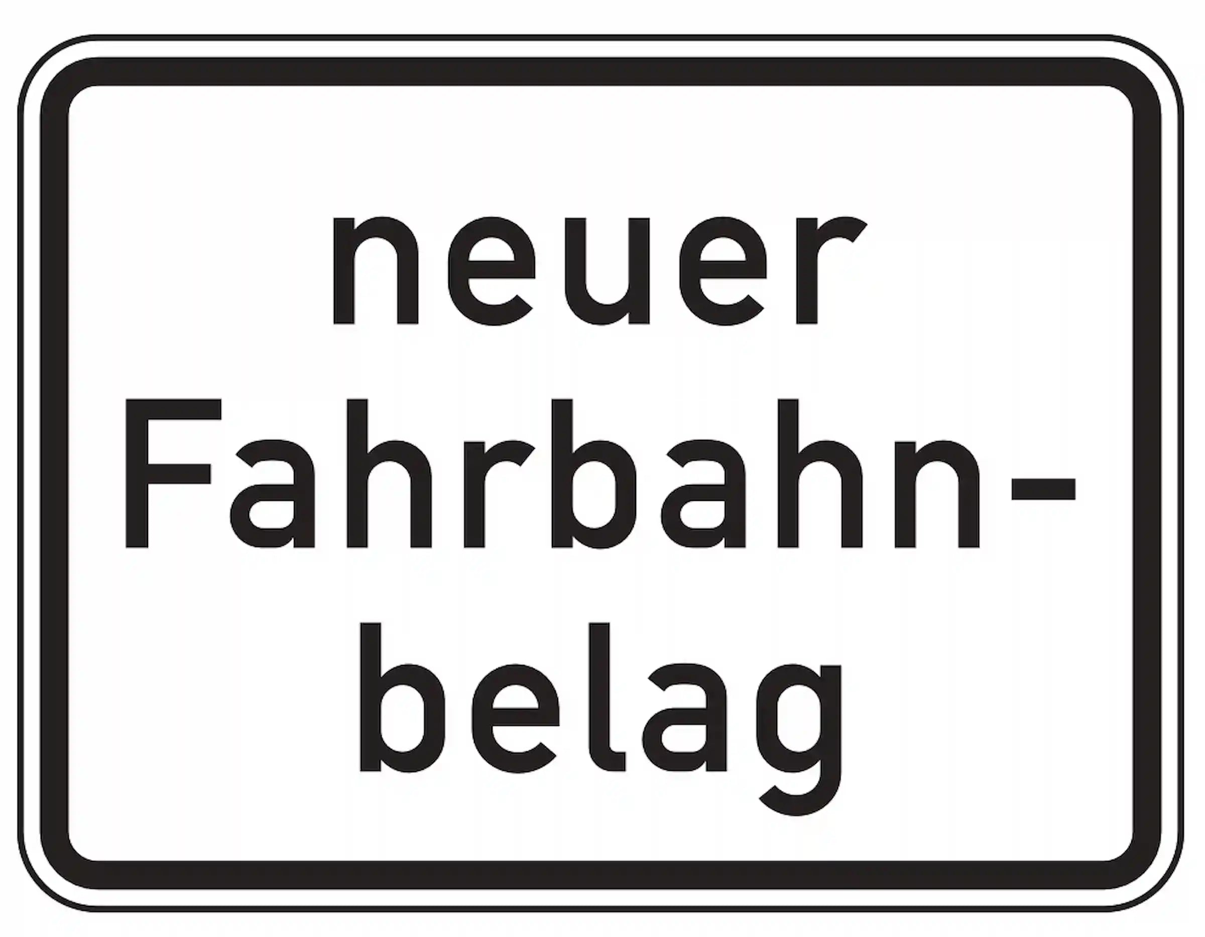 Hier ist ein neuer Fahrbahnbelag