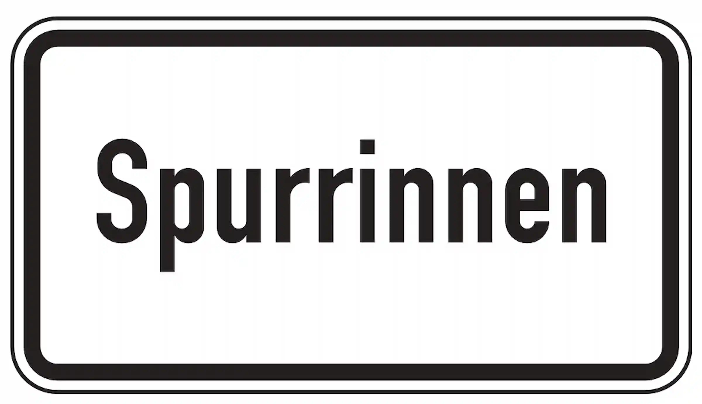 Zusatzzeichen: Spurrinnen auf der Fahrbahn.