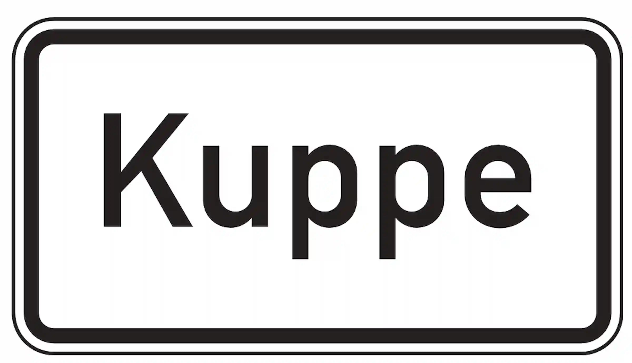 Zusatzzeichen: Gefährliche Kuppe voraus.