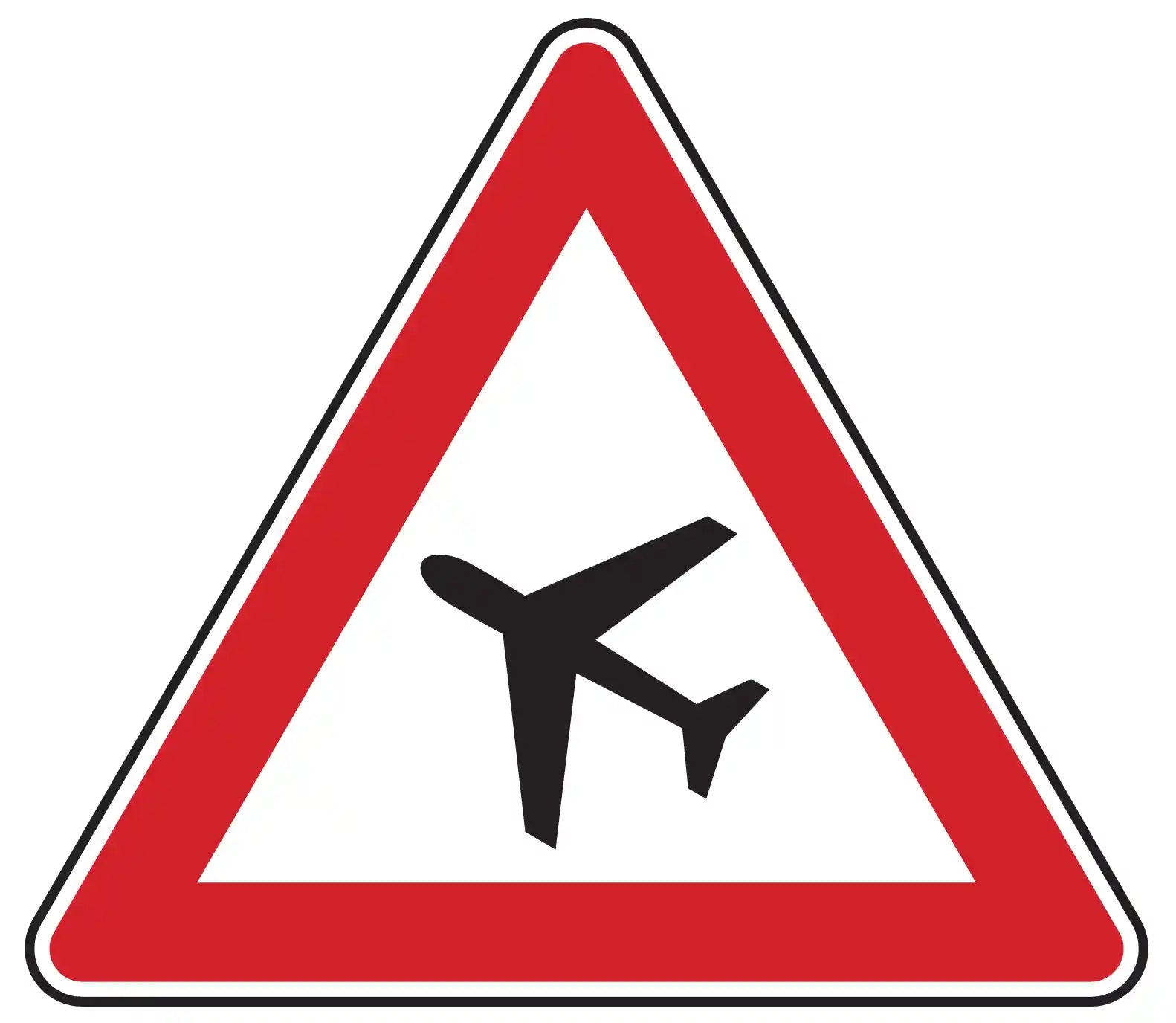 Verkehrszeichen "Flugbetrieb, Aufstellung rechts" - VZ 101-10