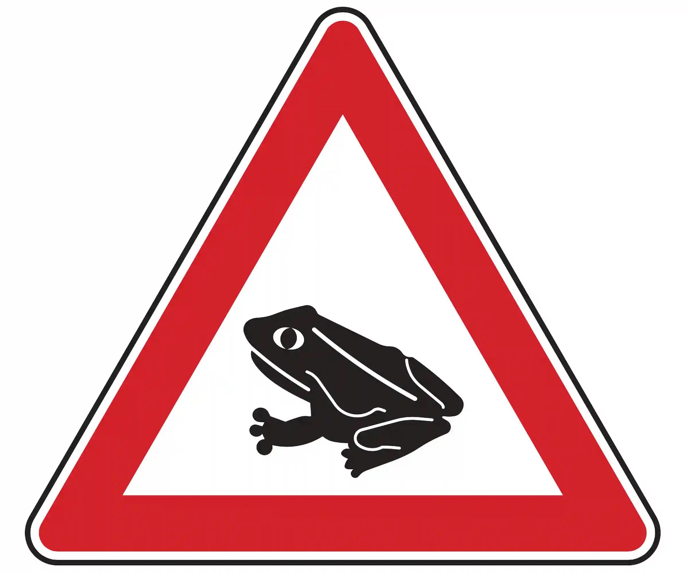 Verkehrszeichen 101-14 – Amphibienwanderung (Warnschild, Aufstellung rechts)
