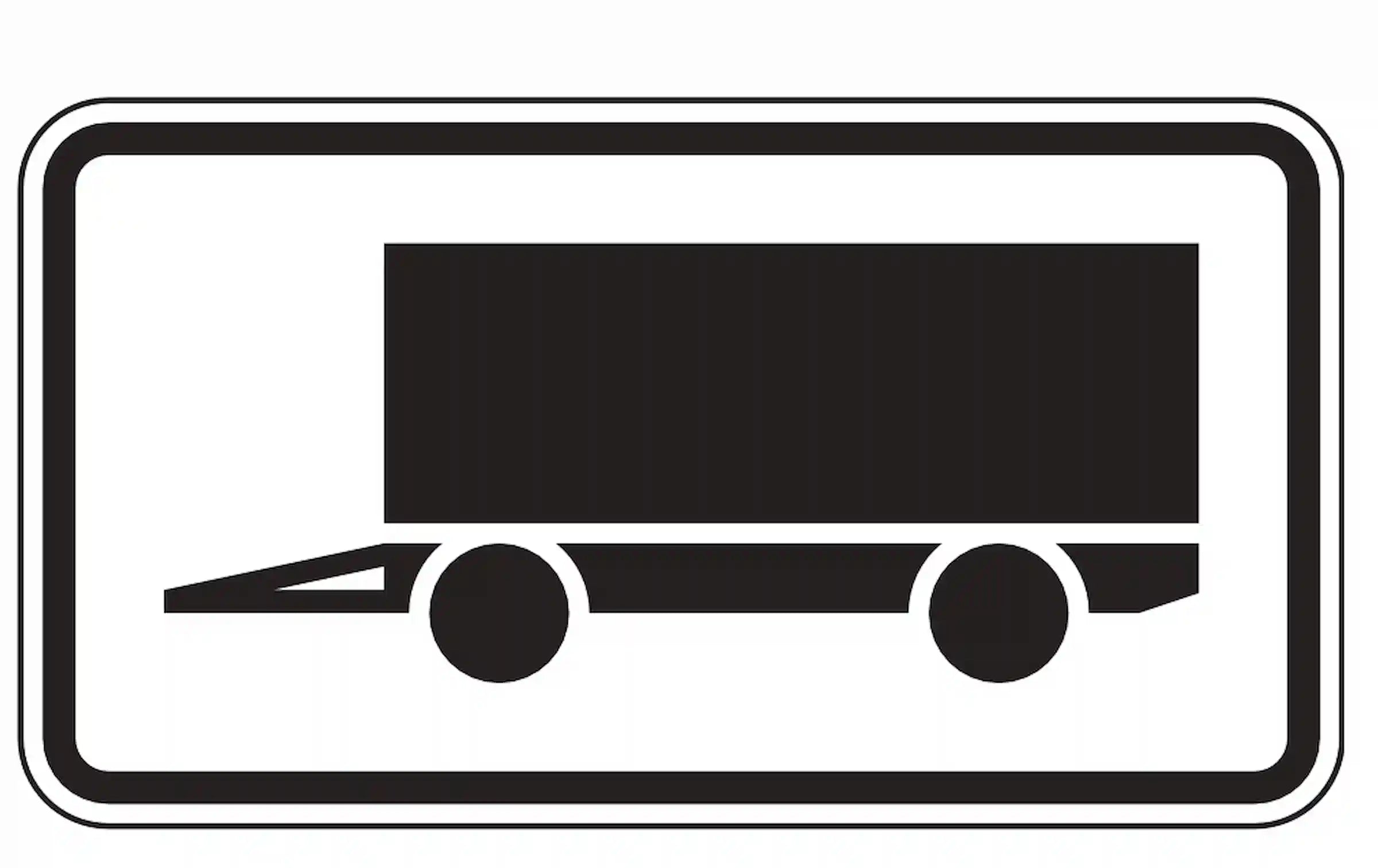 Zusatzzeichen: Anhänger dürfen länger als 14 Tage parken.