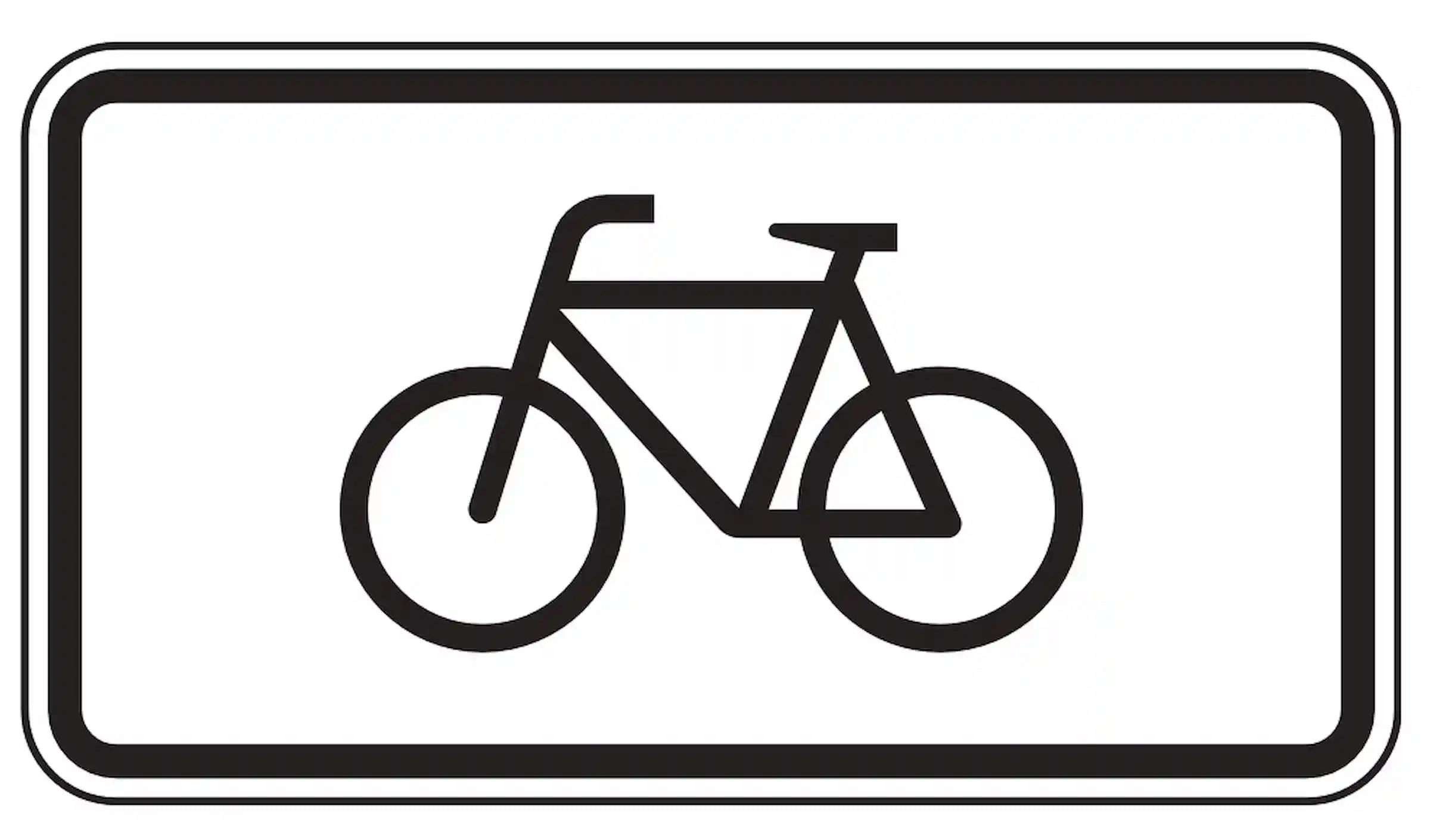 Verkehrszeichen: Radverkehr frei.