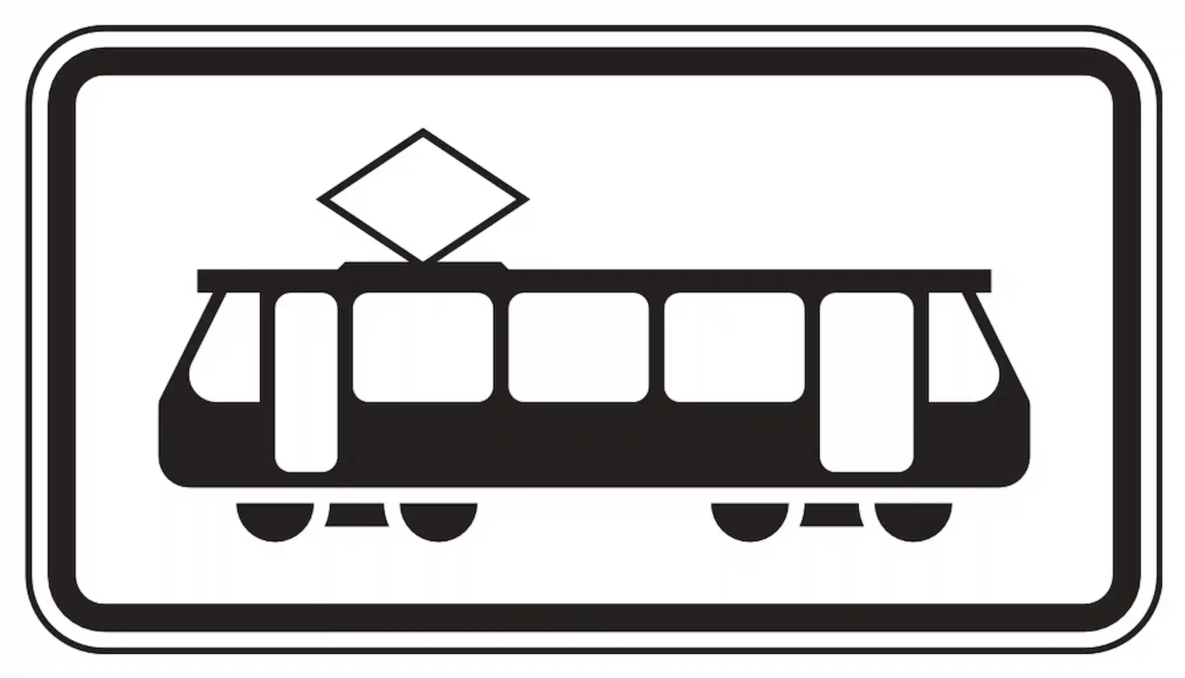 Zusatzzeichen: Gilt für Straßenbahnen.