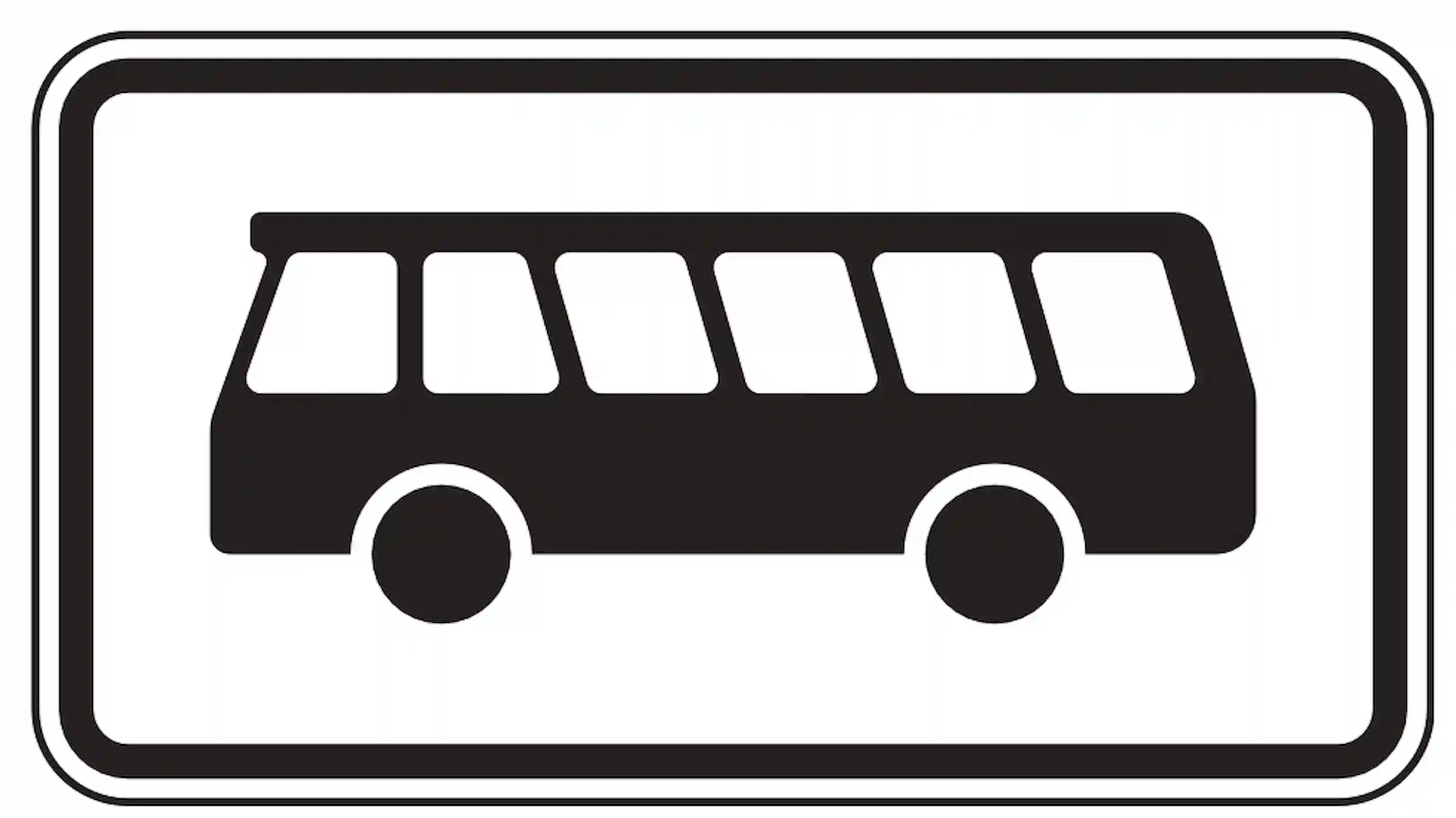 Zusatzzeichen: Gilt für Kraftomnibusse.