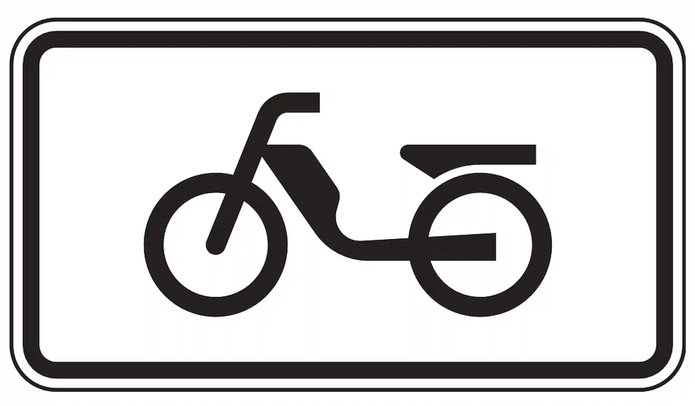 Verkehrszeichen für Mofas.