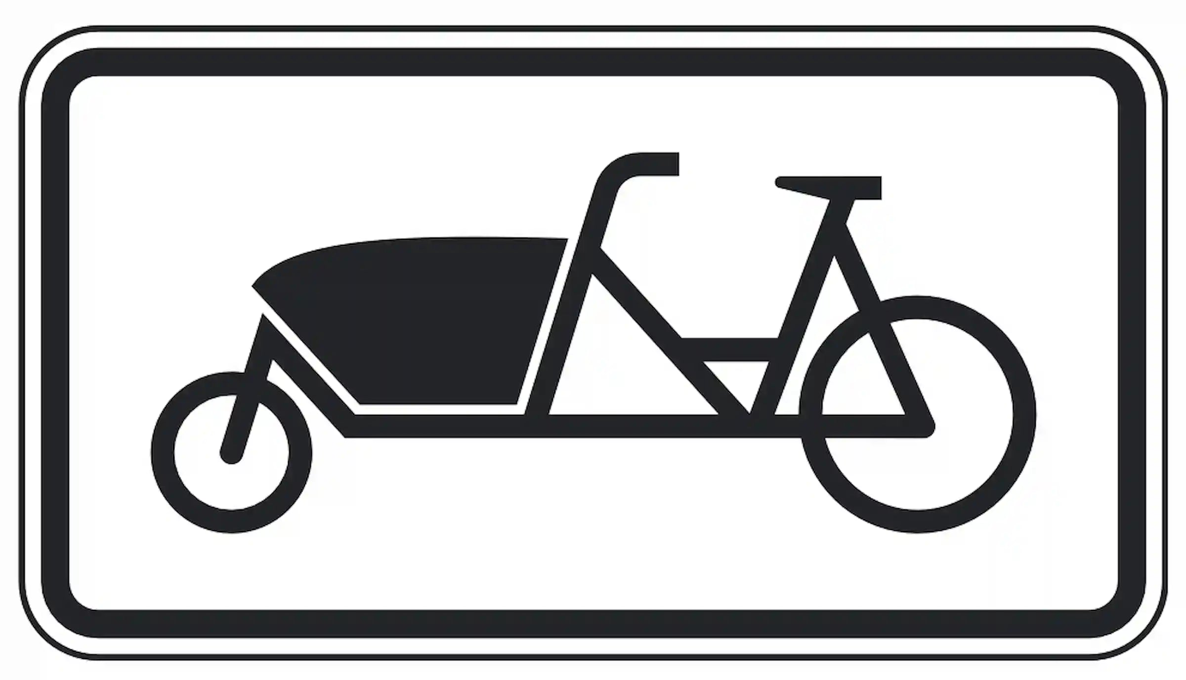 Verkehrszeichen für Lastenfahrräder