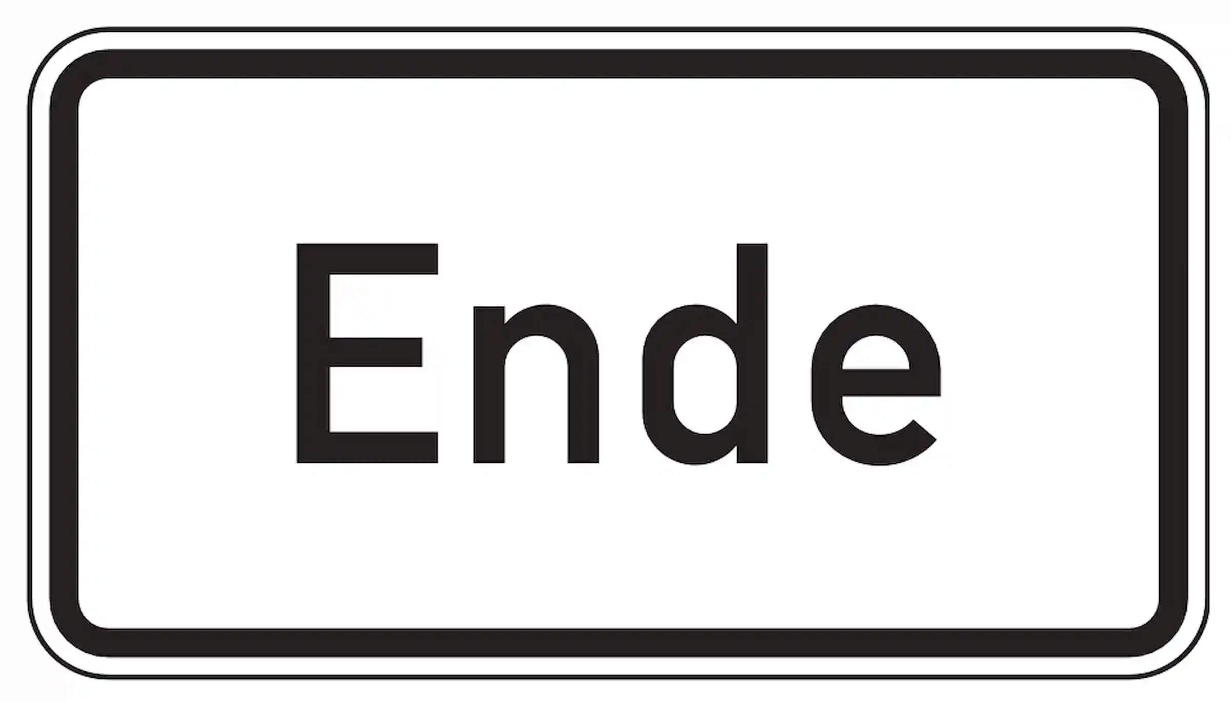 Ende der angezeigten Verkehrsregelung