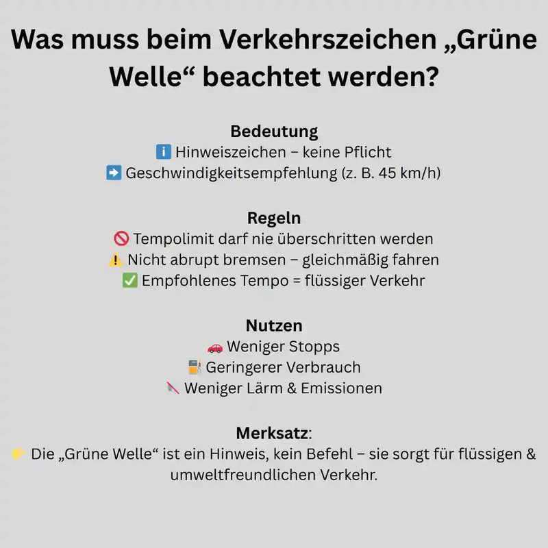 Verkehrszeichen "Grüne Welle bei … km/h" - VZ 1012-34