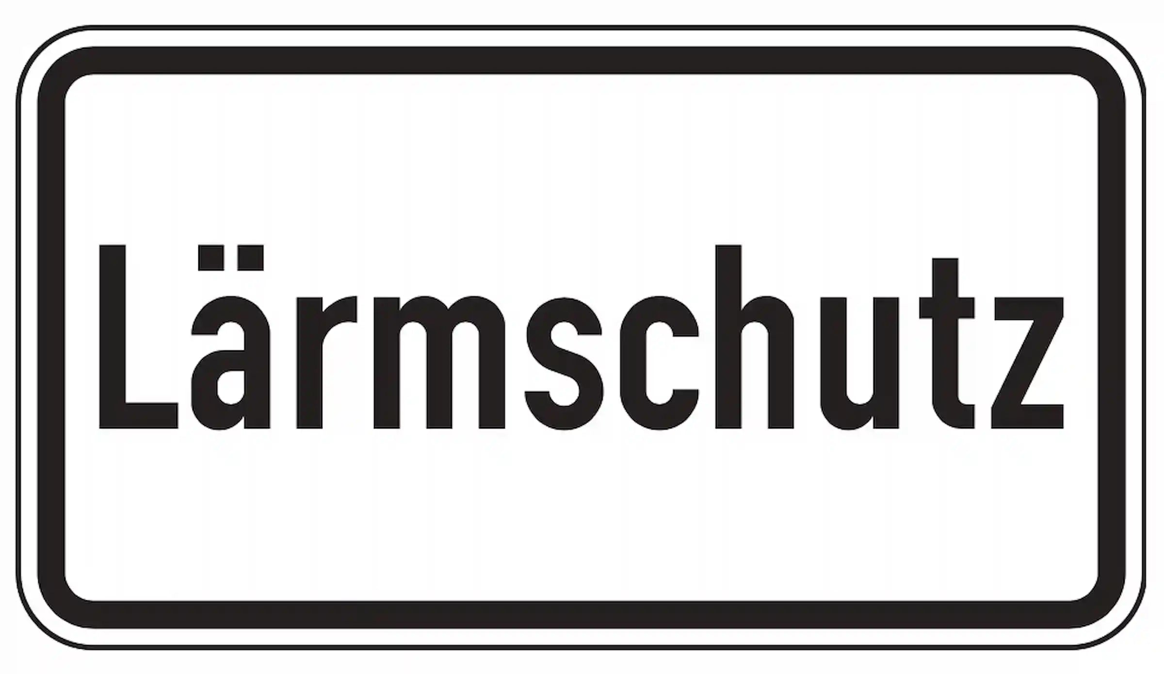 Hinweis auf Lärmschutzzone