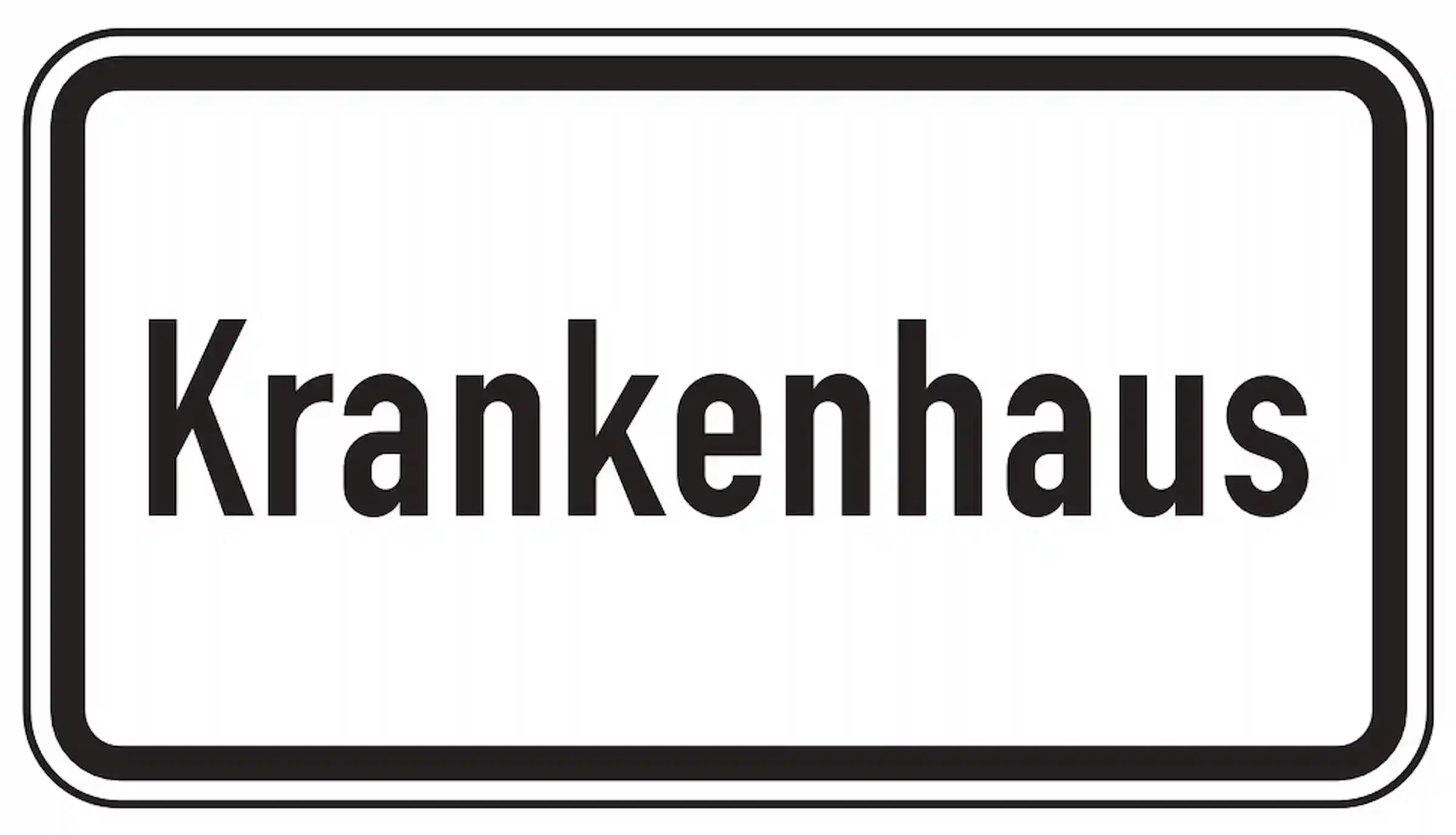 Verkehrszeichen: Krankenhaus in der Nähe