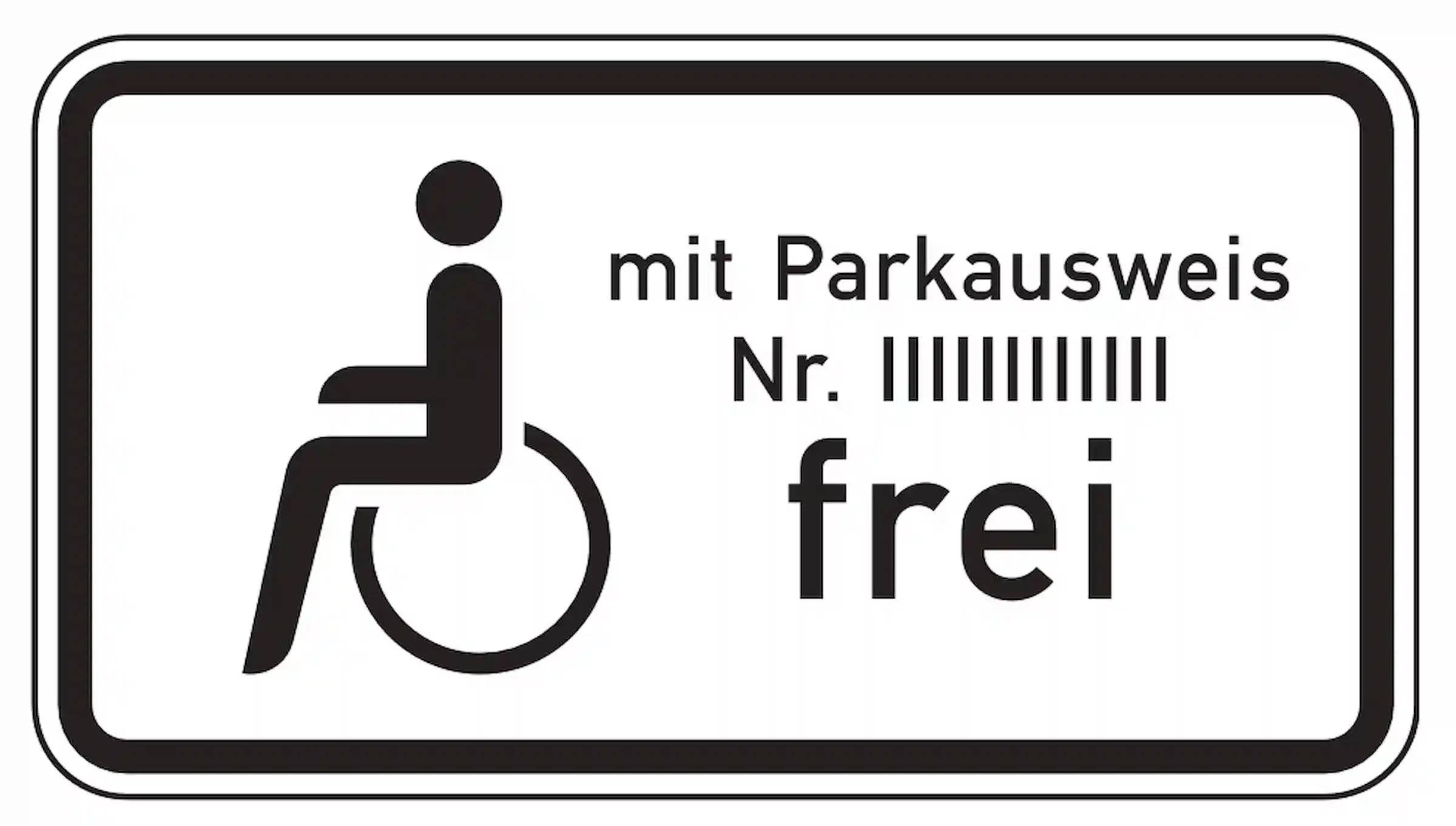 Verkehrsverbot ausgenommen für Schwerbehinderte mit Parkausweis.