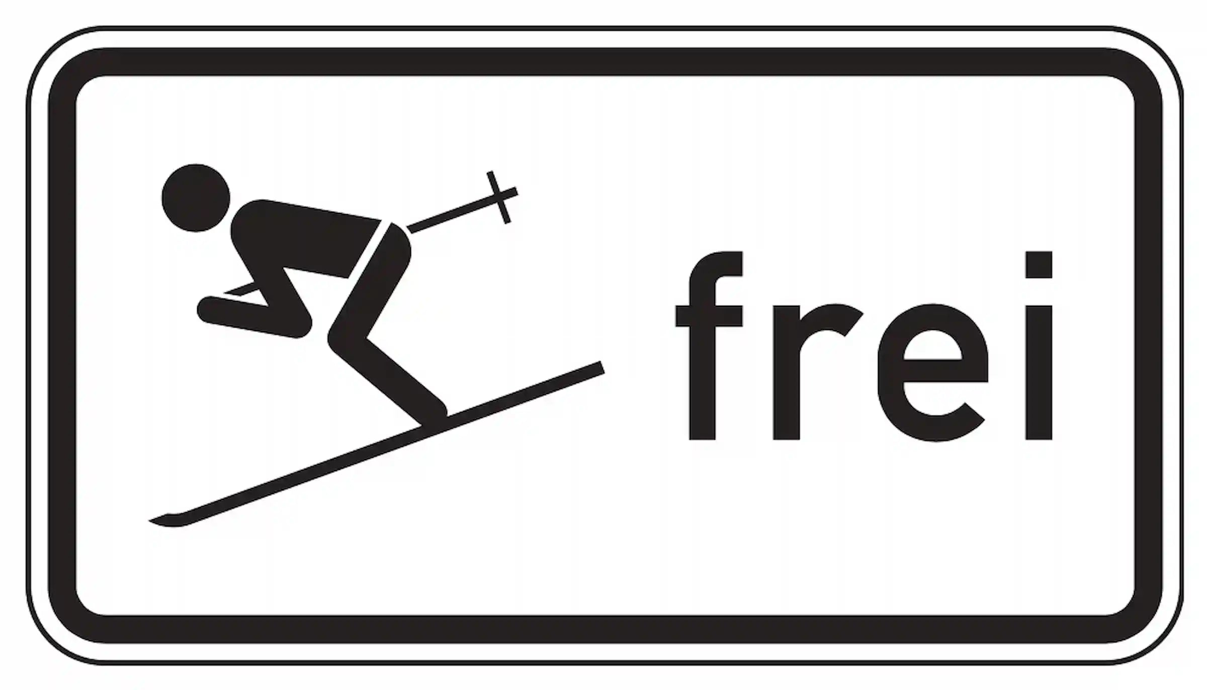 Strecke für Wintersport freigegeben.