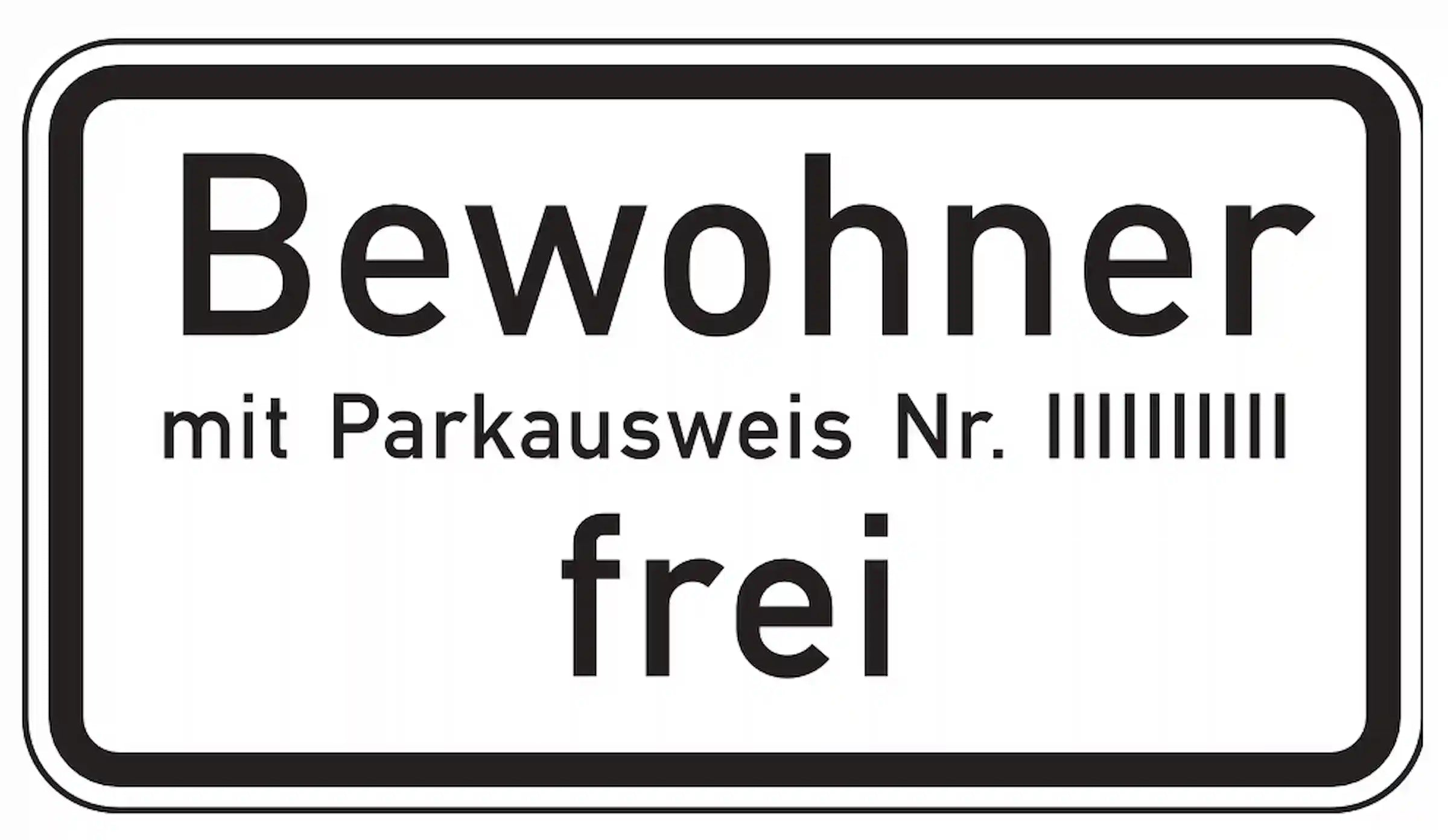 Bewohner mit Parkausweis dürfen hier parken.