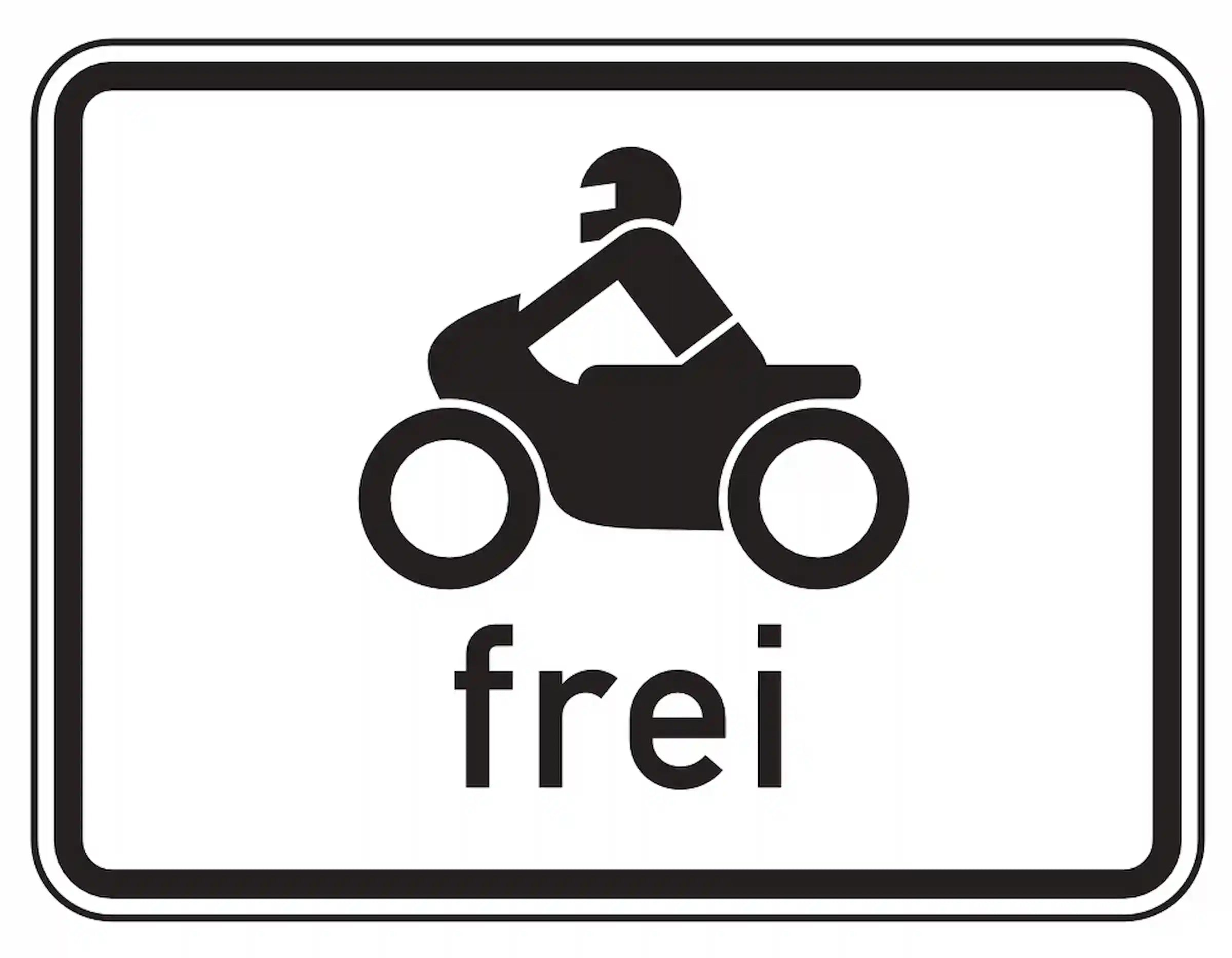 Krafträder, auch mit Beiwagen, Kleinkrafträder und Mofas frei