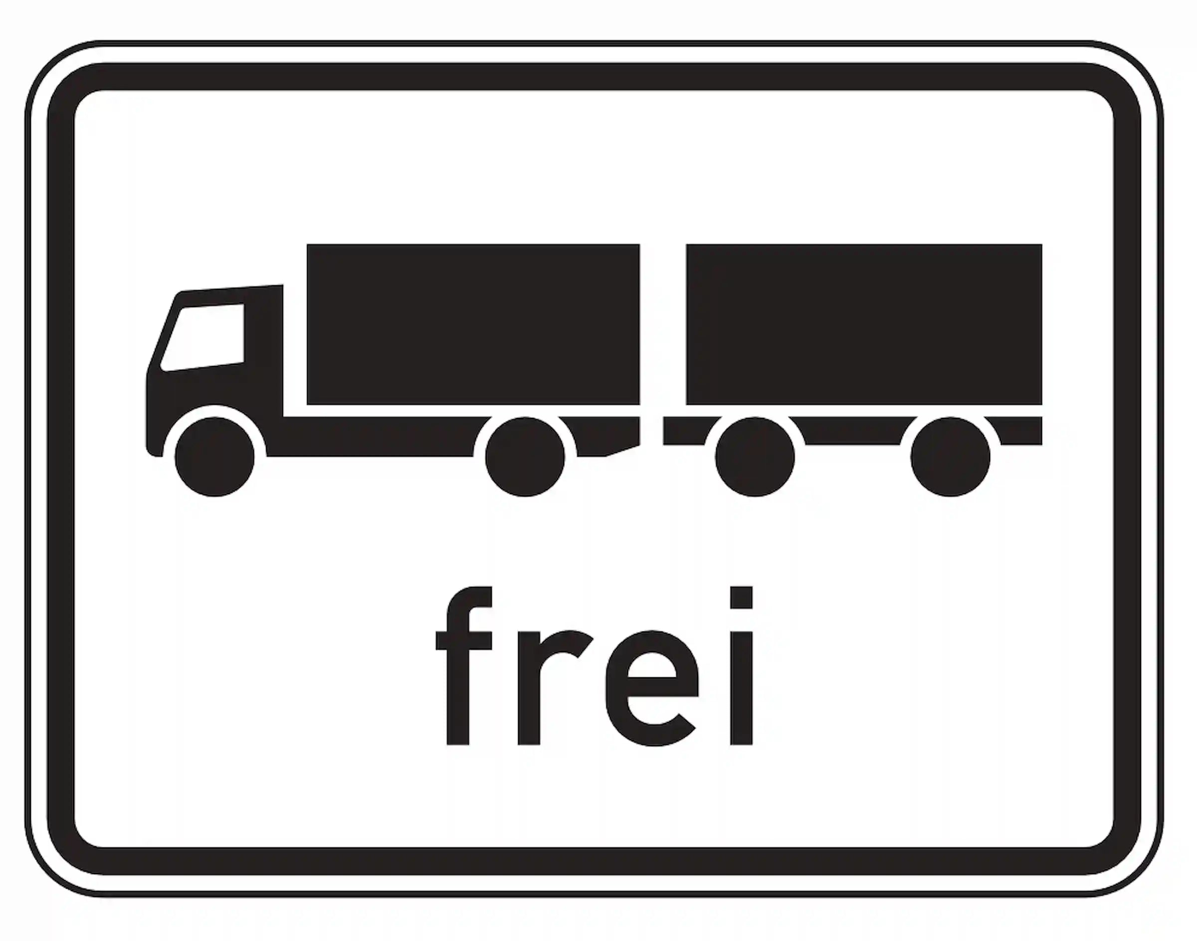 Lastkraftwagen mit Anhänger frei