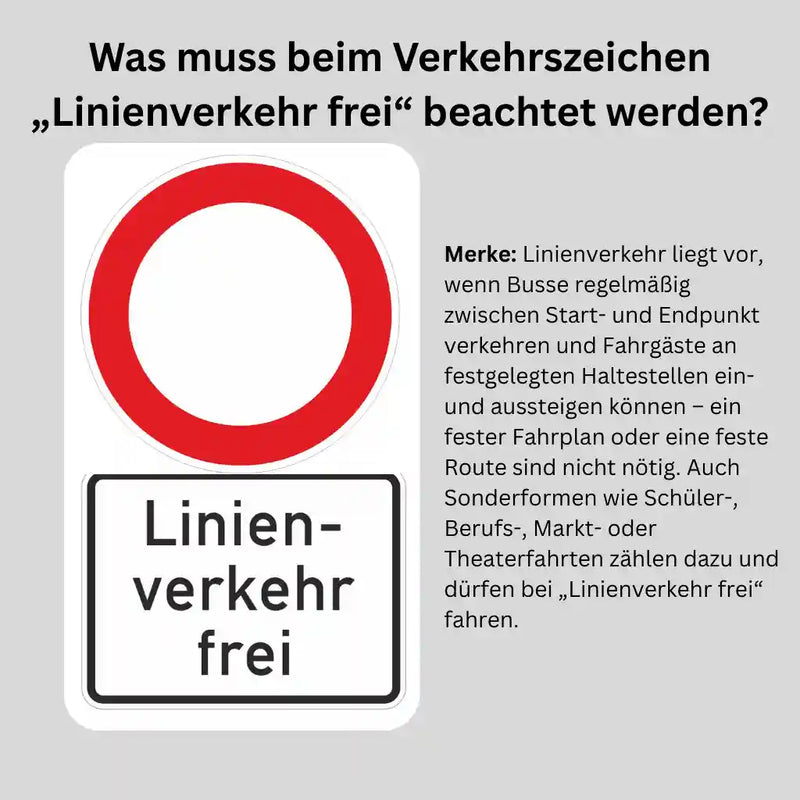 Verkehrszeichen "Linienverkehr frei" - VZ 1026-32