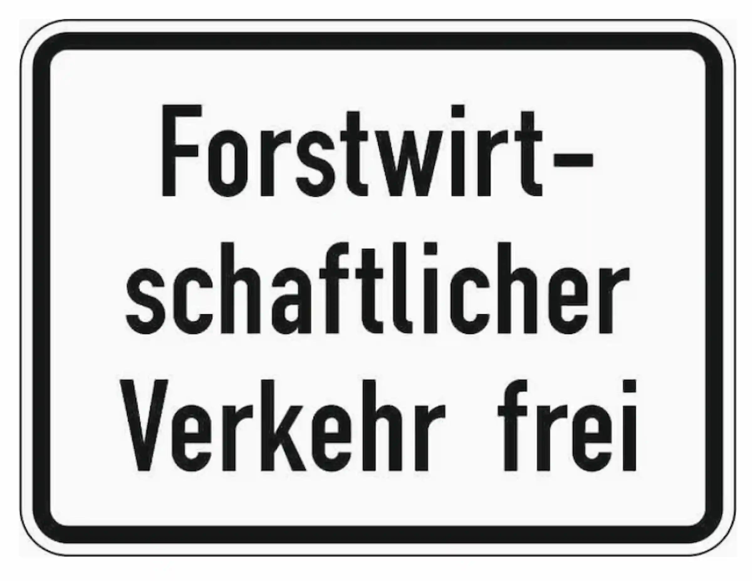 Verkehrszeichen "Forstwirtschaftlicher Verkehr frei" - VZ 1026-37