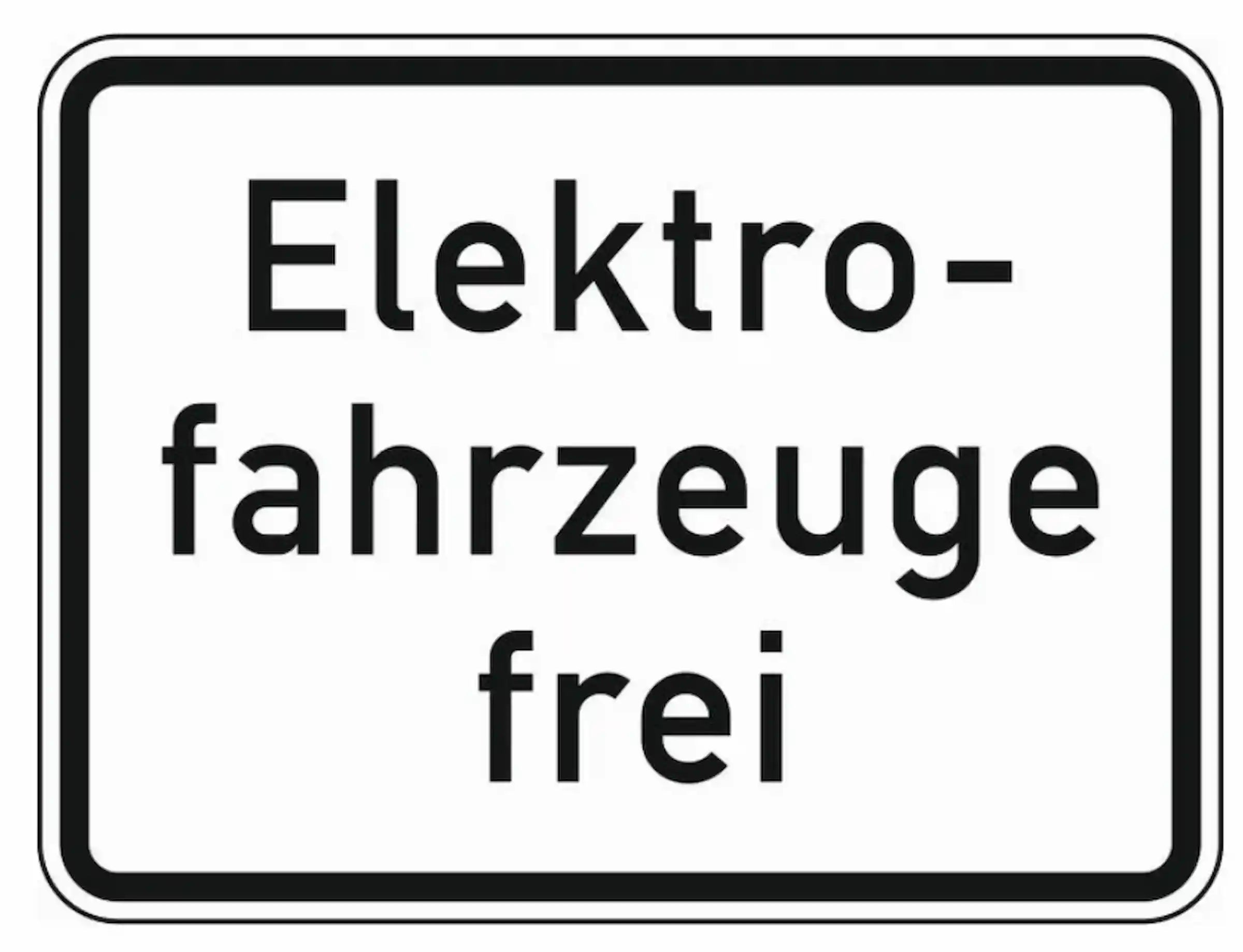 Verkehrszeichen "Elektrofahrzeuge frei" - VZ 1026-61