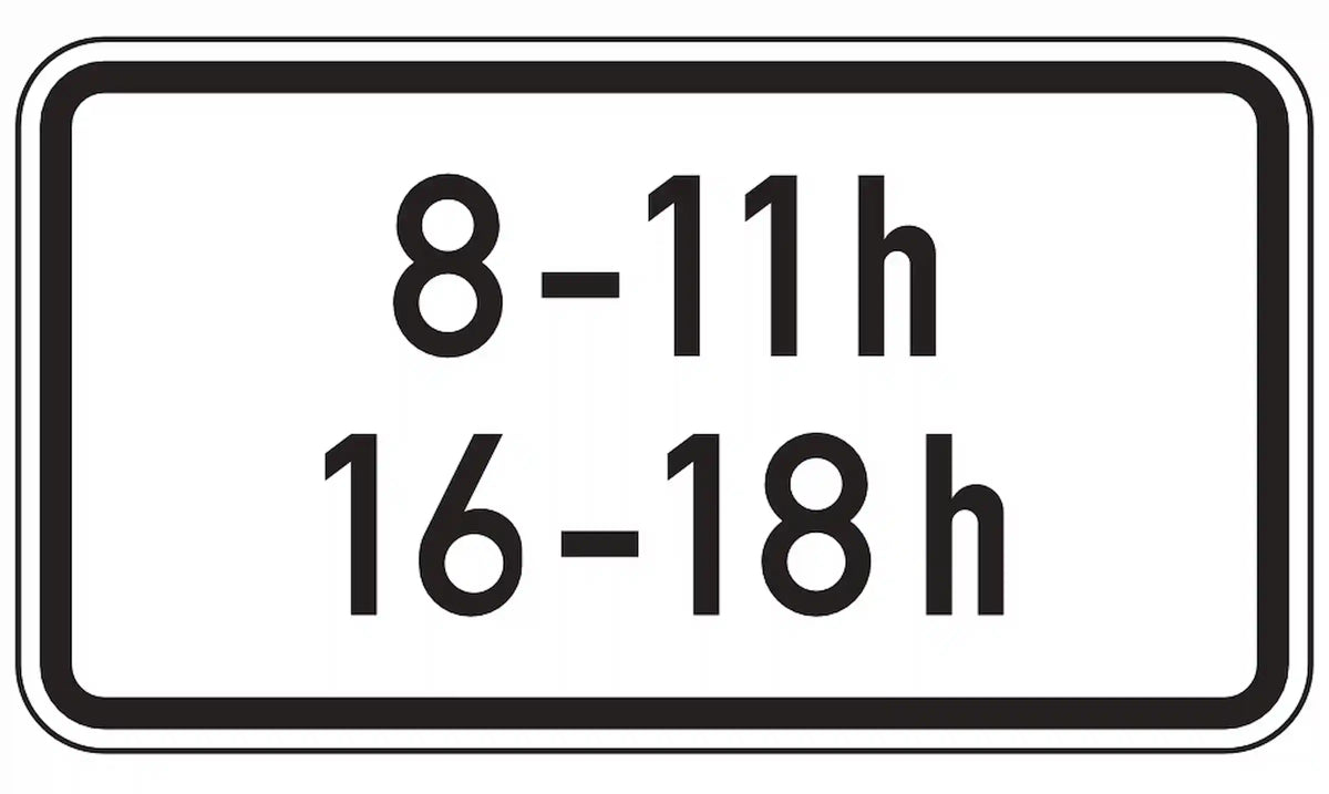 Verkehrsregel gilt zu zwei Zeiträumen