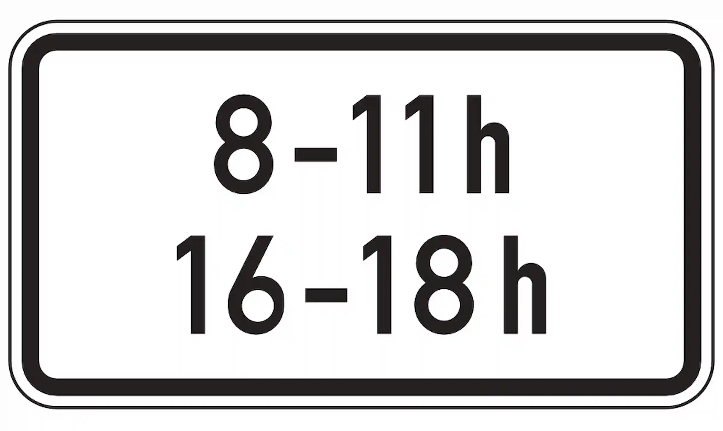 Verkehrsregel gilt zu zwei Zeiträumen