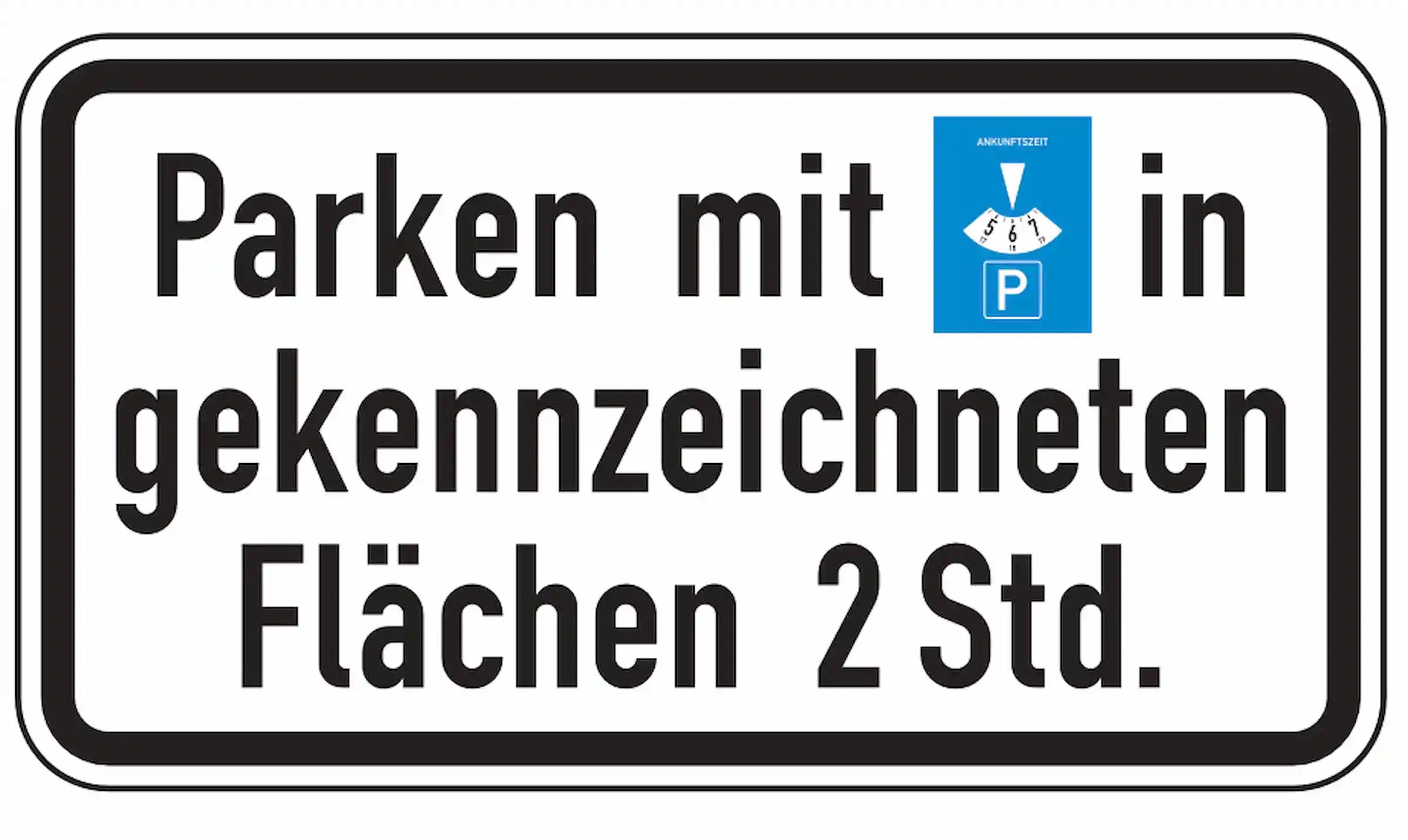 Parken mit Parkscheibe nur in markierten Flächen